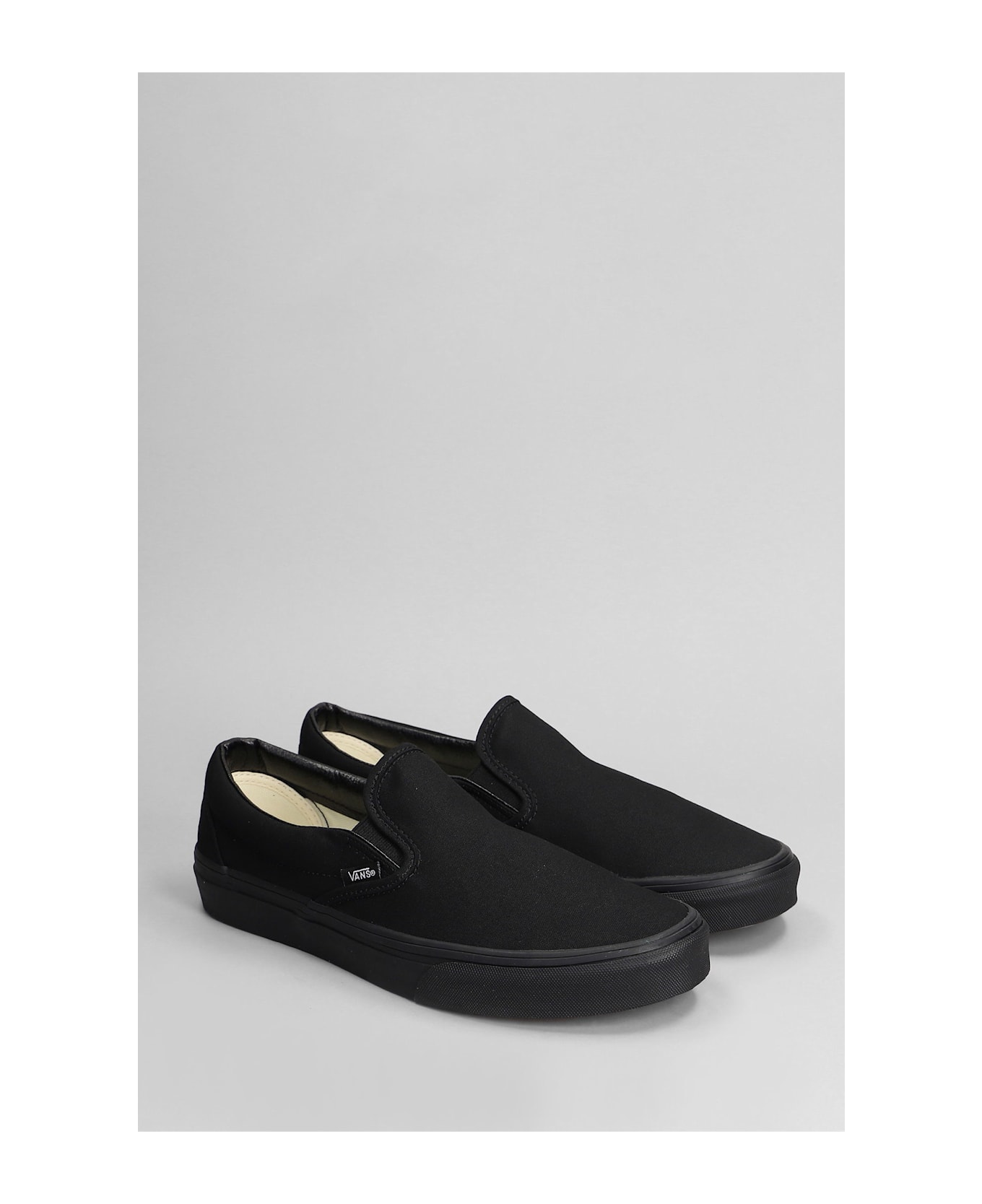 Vans Ua Classic Slip-on Sneakers In Black Fabric - black