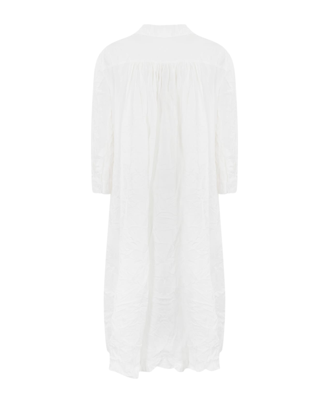 Liviana Conti Crinkle Effect Dress - Bianco