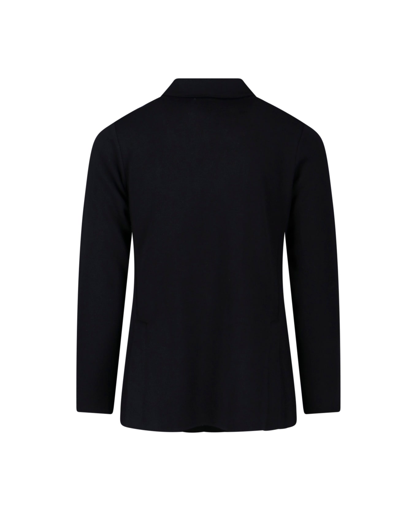 Lardini Double-breasted Virgin Wool Blazer - Black  