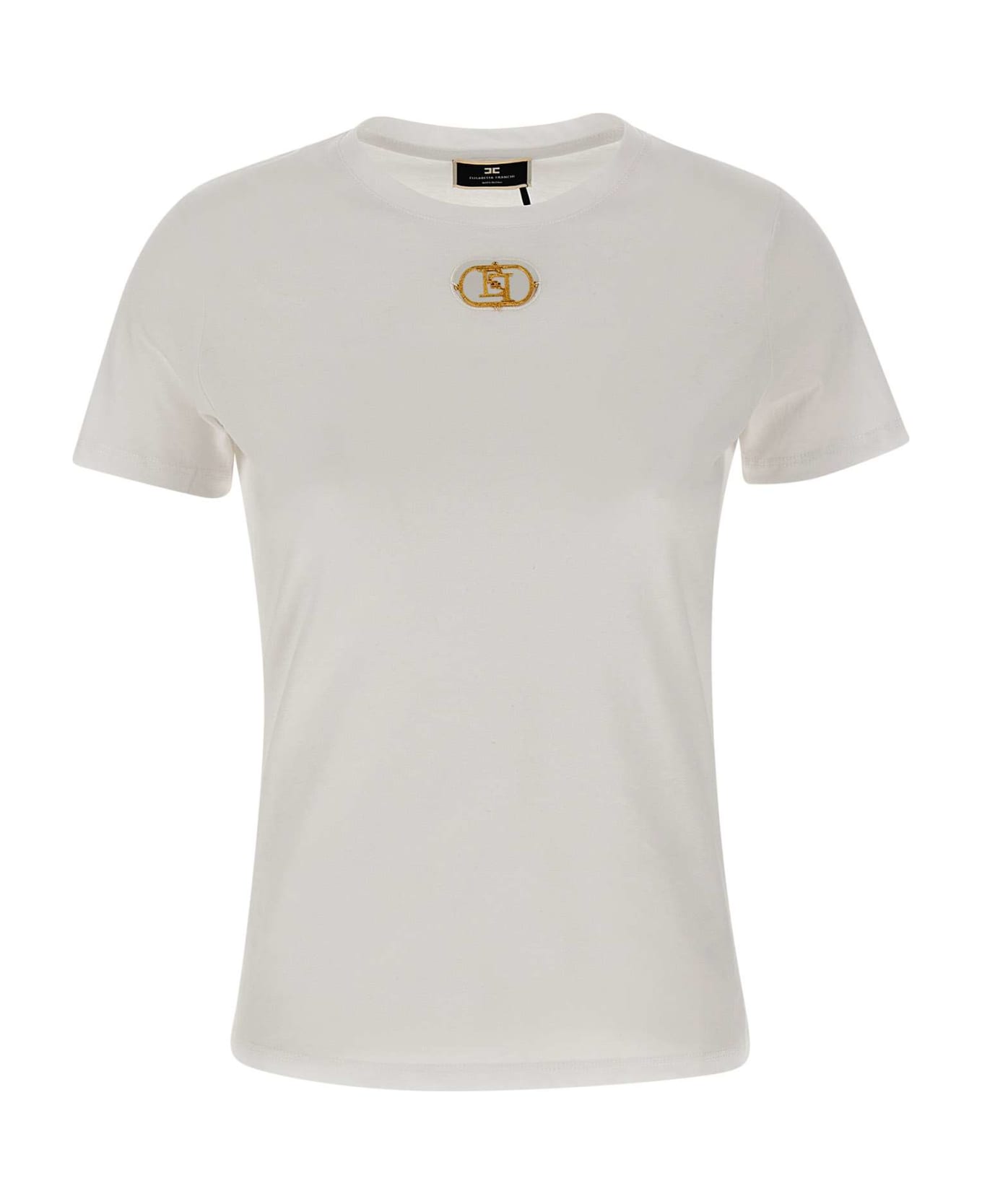 Elisabetta Franchi 'urban' Cotton Jersey T-shirt - WHITE