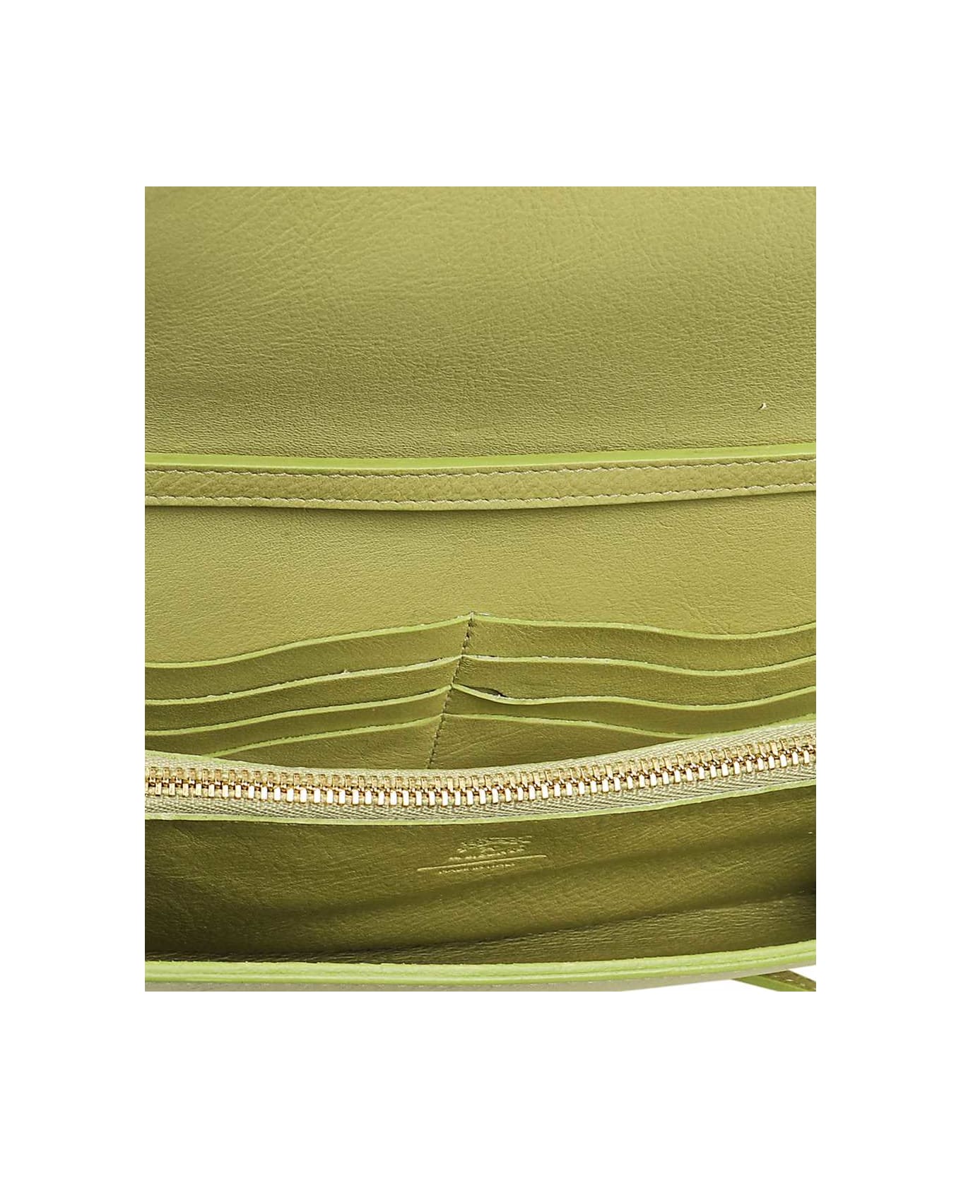 Il Bisonte Leather Clutch - green