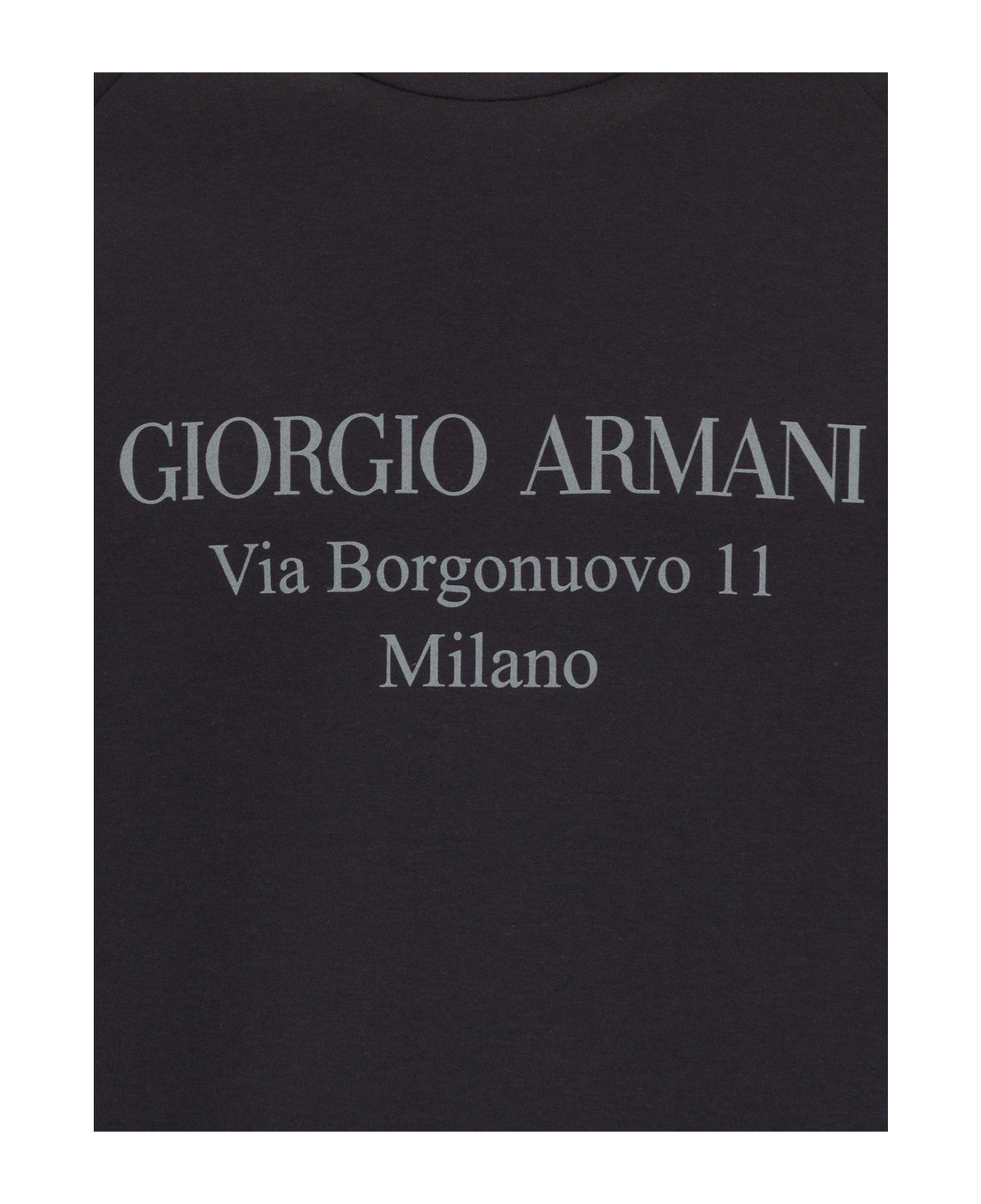 Giorgio Armani Logo Print Crewneck Sweatshirt - Ubvn