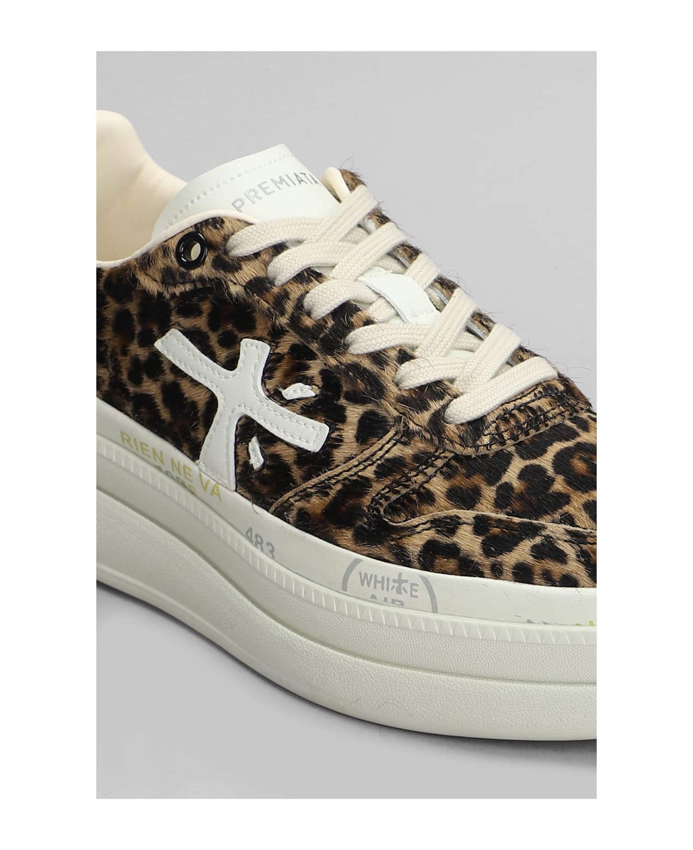 Premiata Micol Sneakers In Animalier Pony Skin - MULTICOLOUR