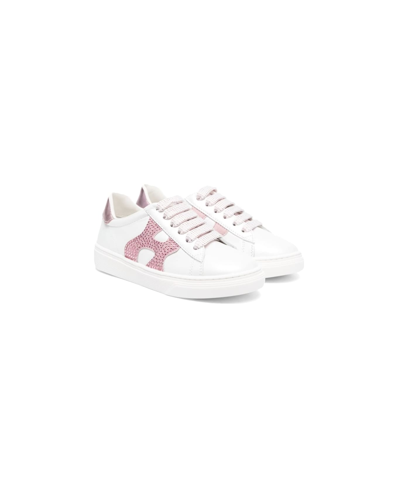 Hogan Sneaker J340 H Rhinestone - WHITE
