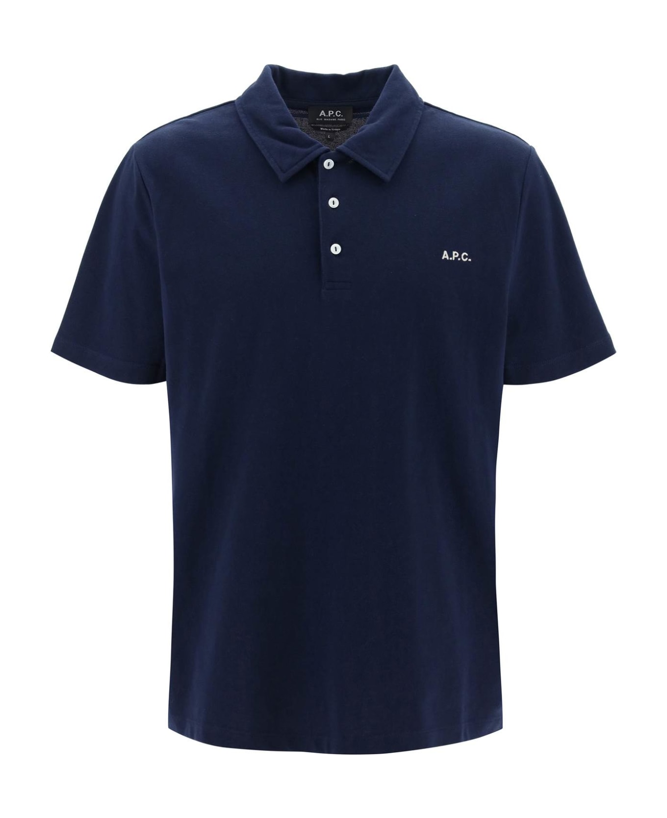 A.P.C. Carter Polo Shirt With Logo Embroidery - Iak Dark Navy ポロシャツ