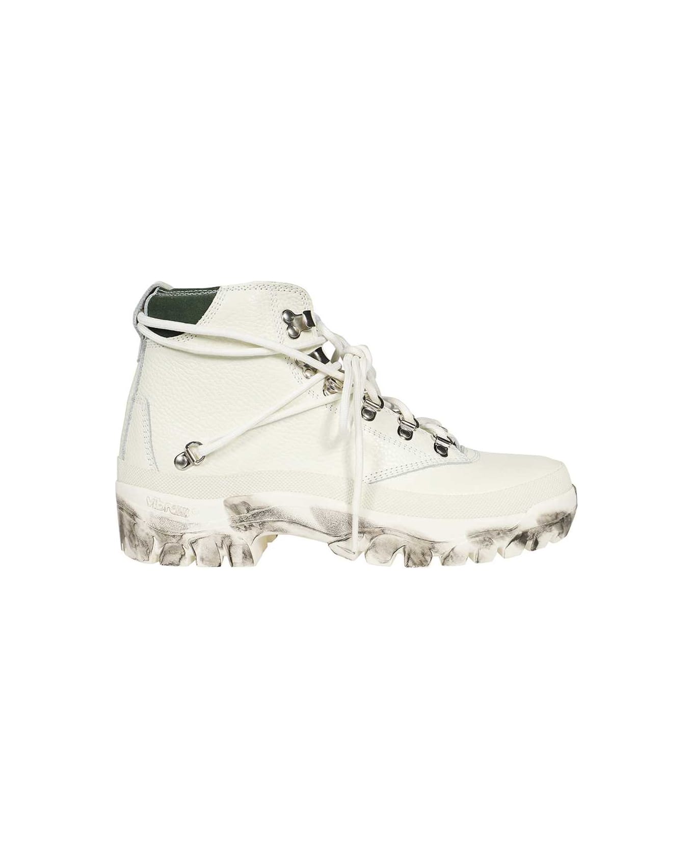Reese Cooper Leather Lace-up Boots - White