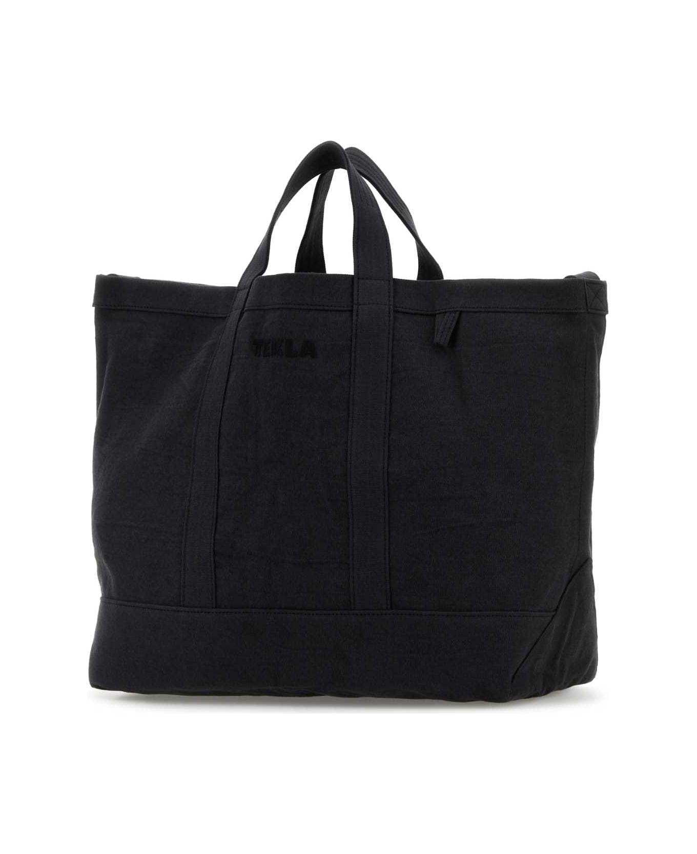 Tekla Slate Canvas Shopping Bag - BLACKSAND