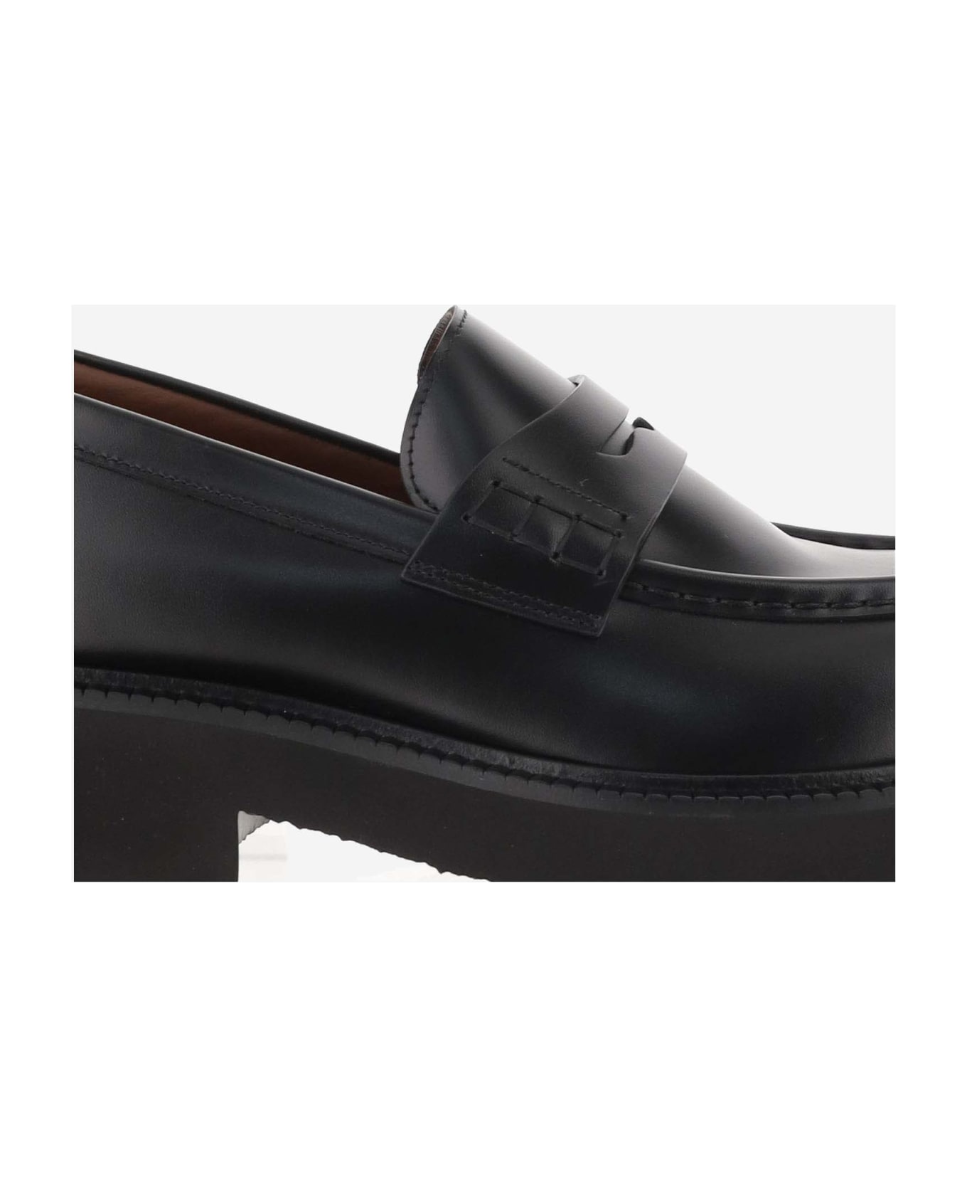 Valentino Garavani Leather Loafers - Black