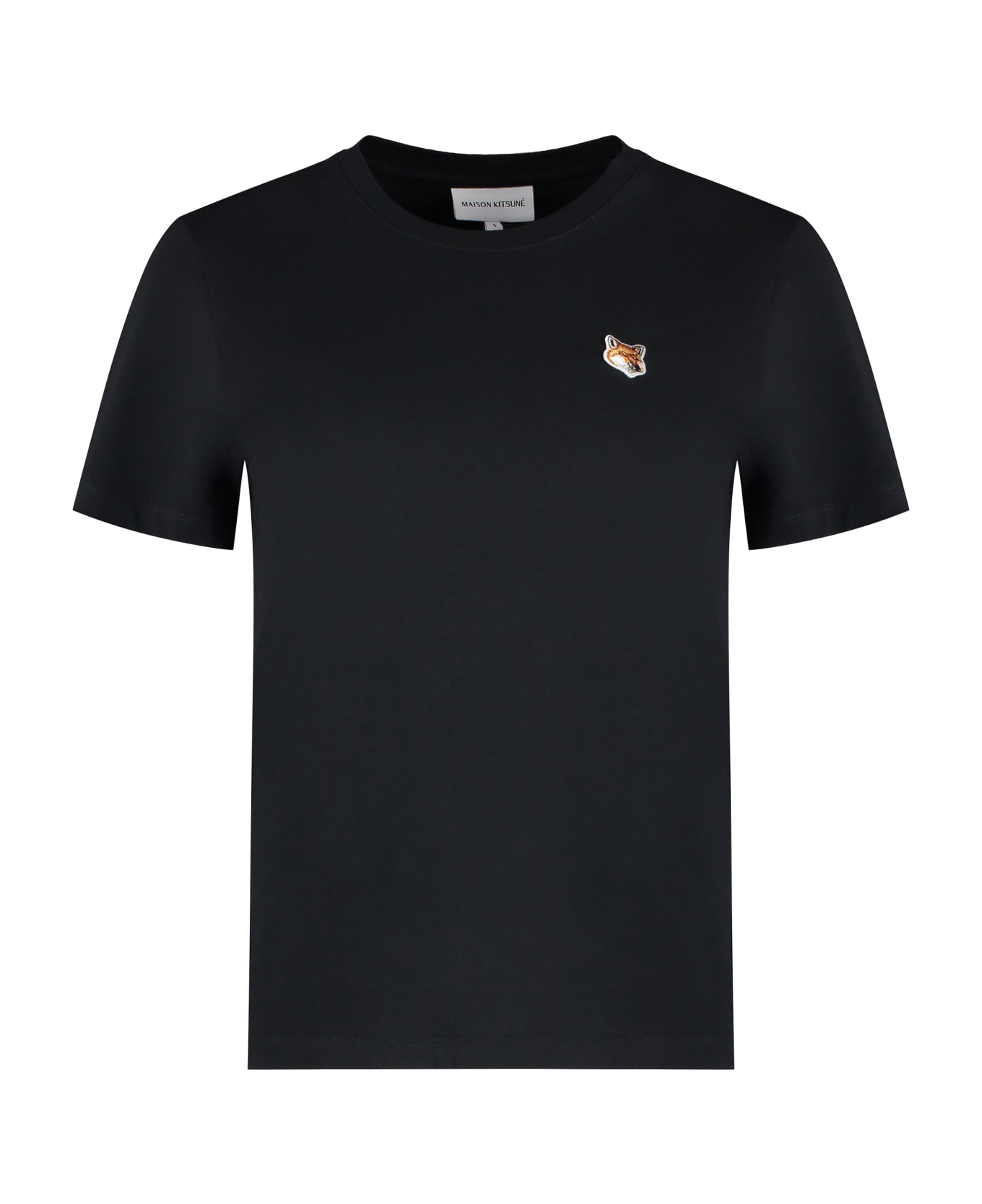 Maison Kitsuné Logo Cotton T-shirt - black Tシャツ