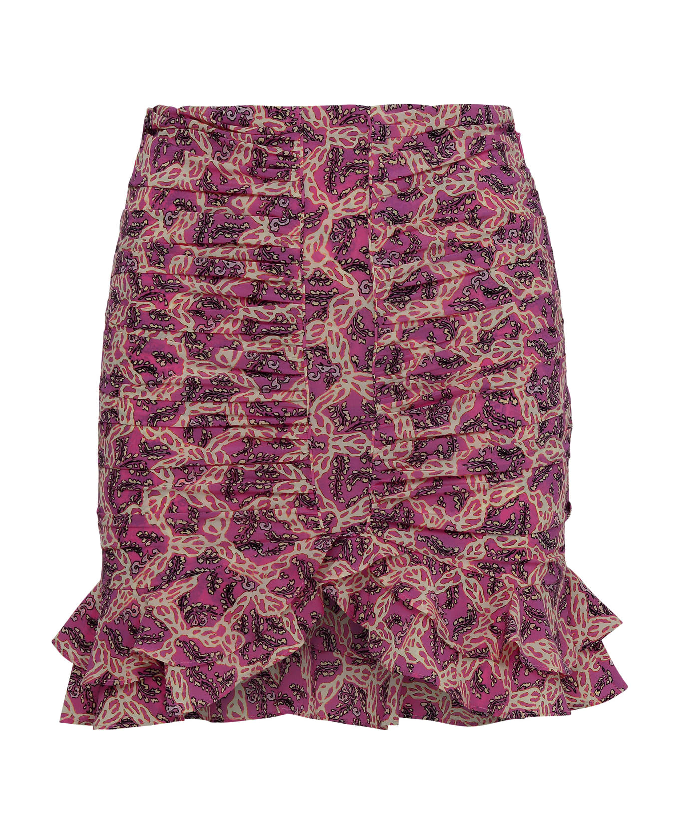 Isabel Marant 'milendi' Pink Silk Miniskirt - Fucsia