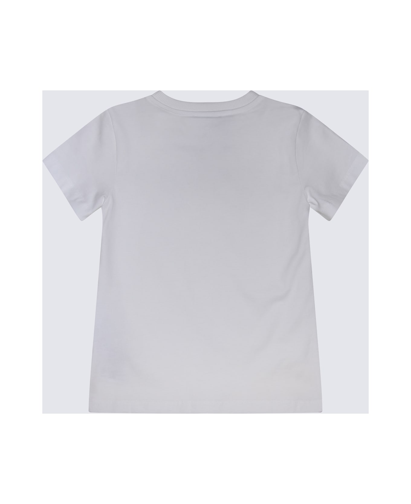 Moschino White And Black Cotton T-shirt - Bianco Ottico