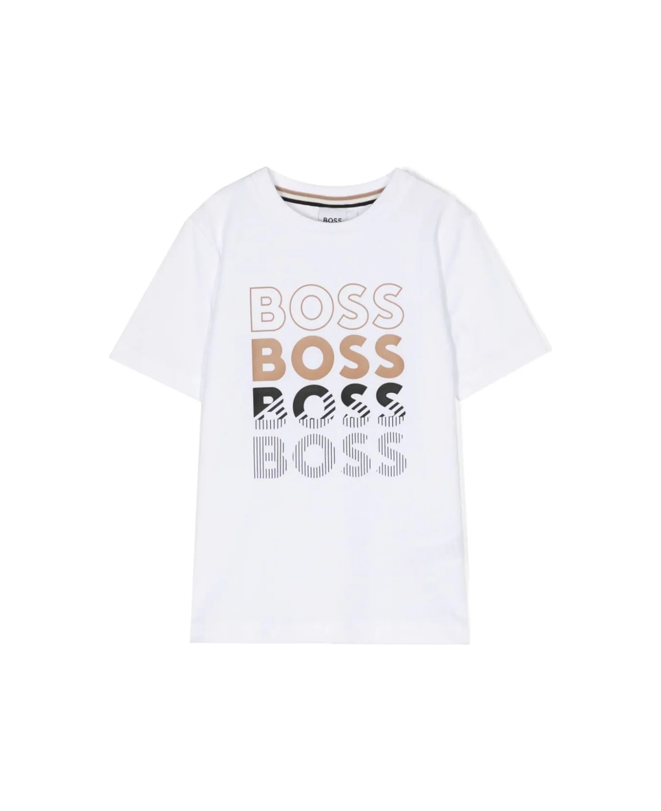 Hugo Boss T-shirt Con Logo - Bianco
