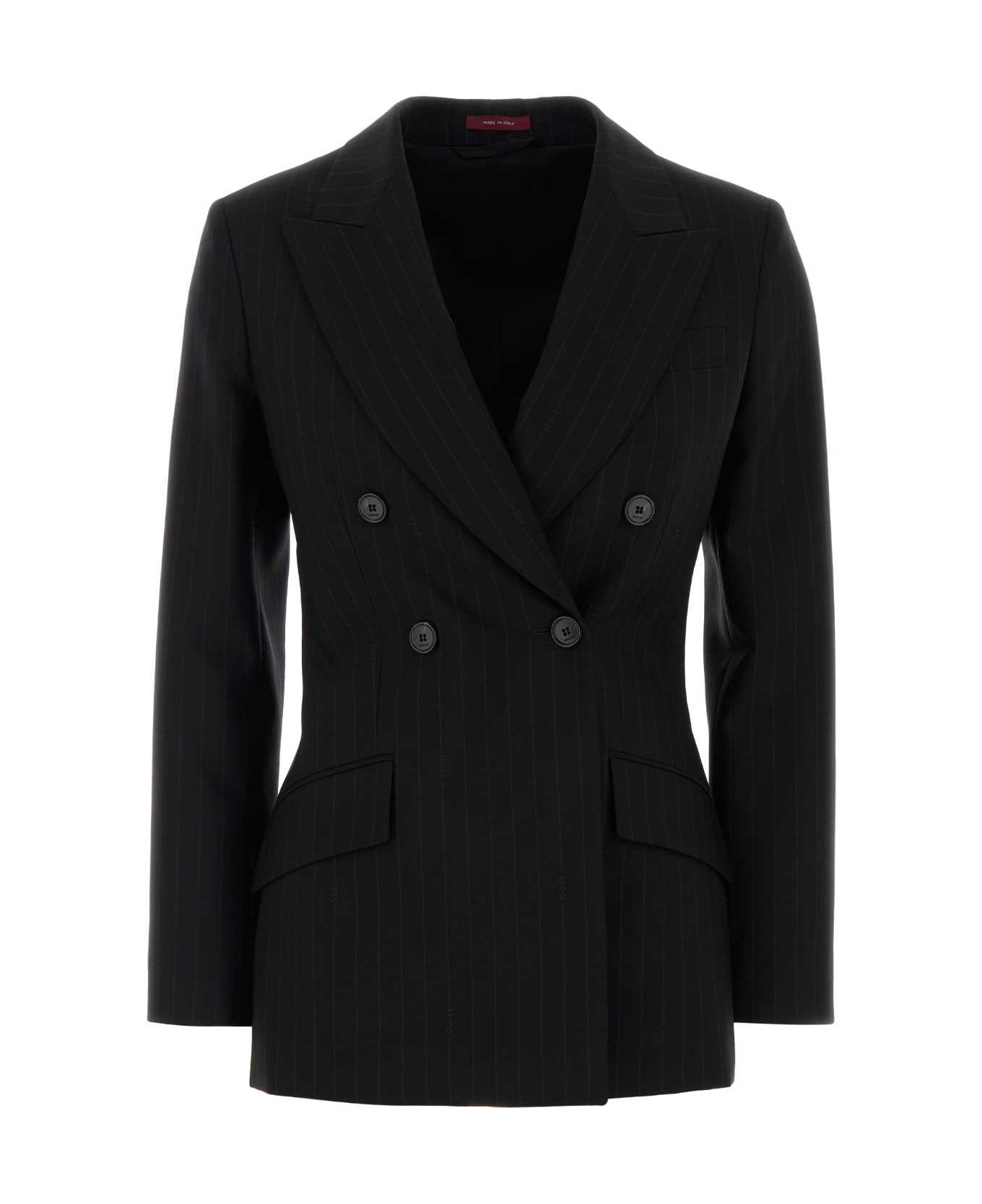Gucci Embroidered Wool Blazer - BLACK
