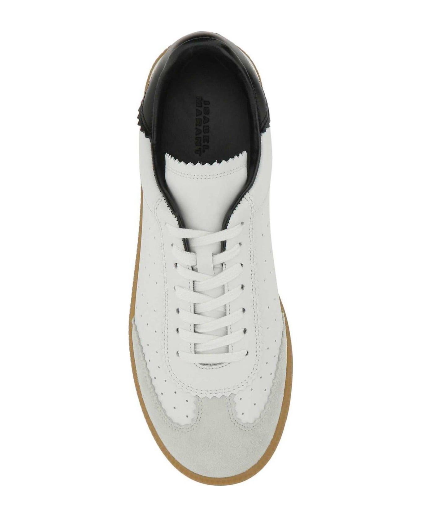 Isabel Marant Round Toe Lace-up Sneakers - White