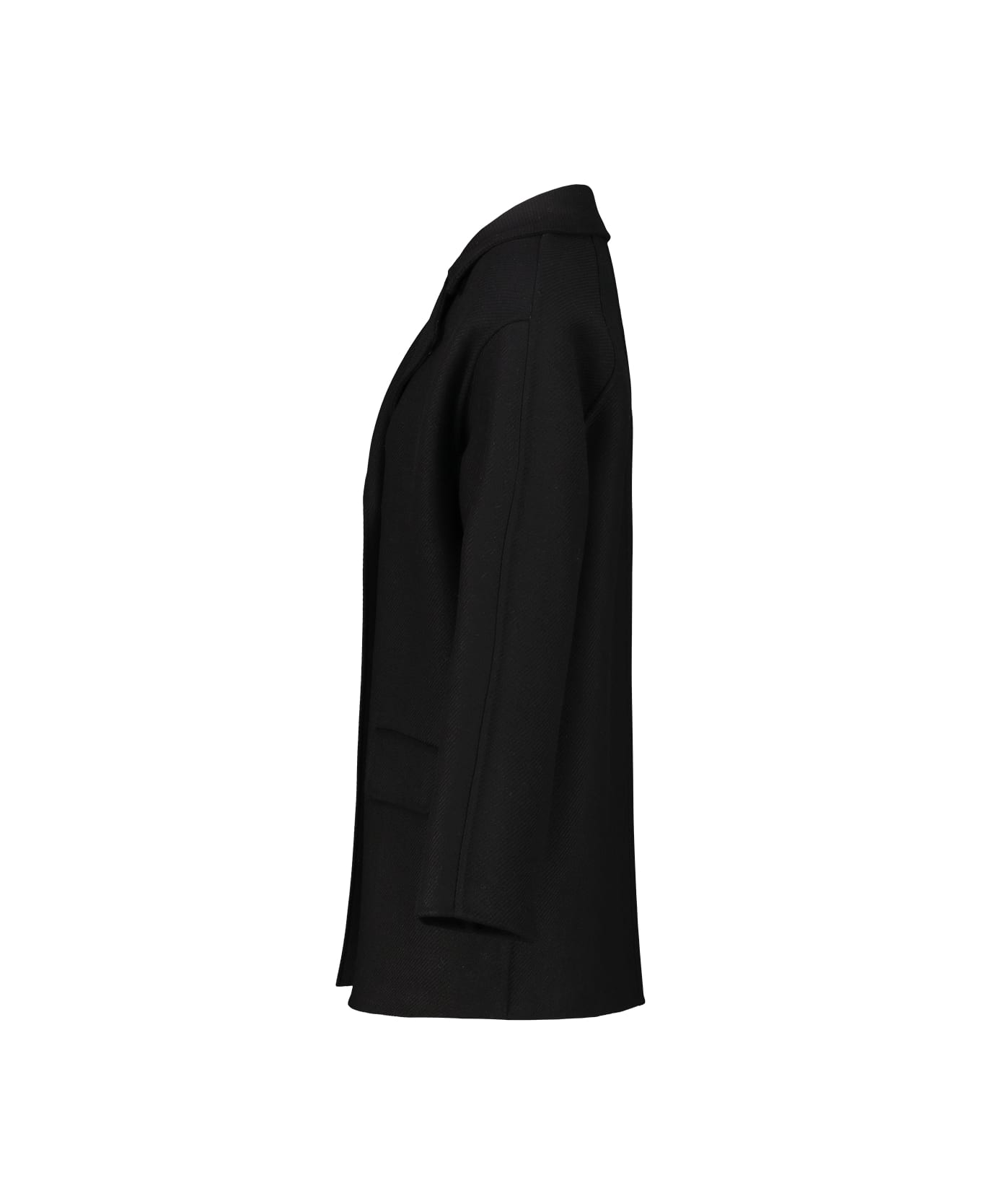 The Row Azuron Coat. - Blk Black