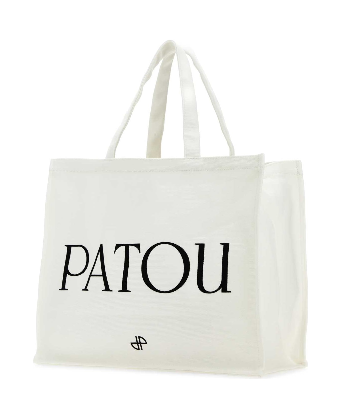 Patou White Cotton Shopping Bag - 090C