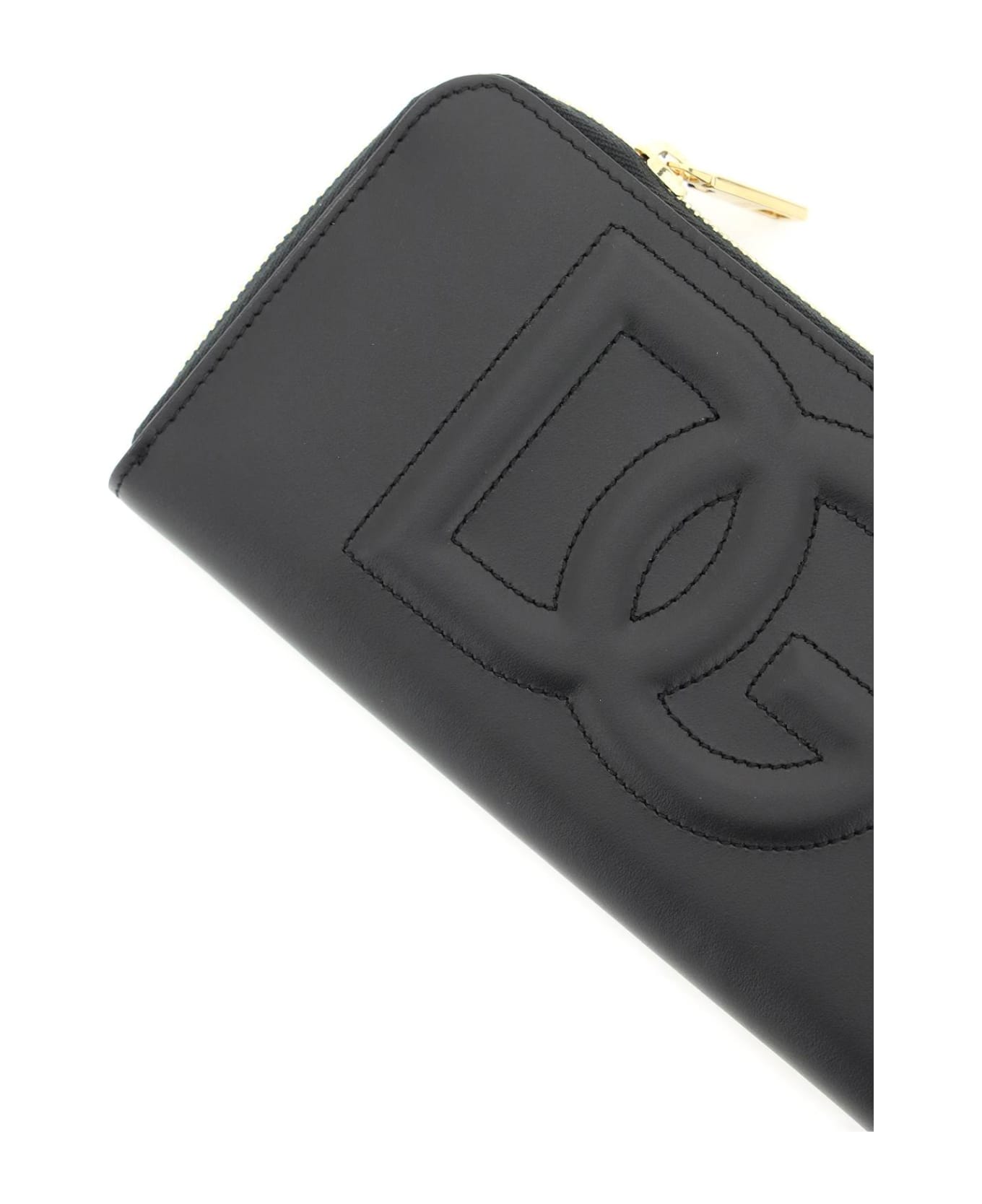 Dolce & Gabbana Zip Around Leather Wallet - Black