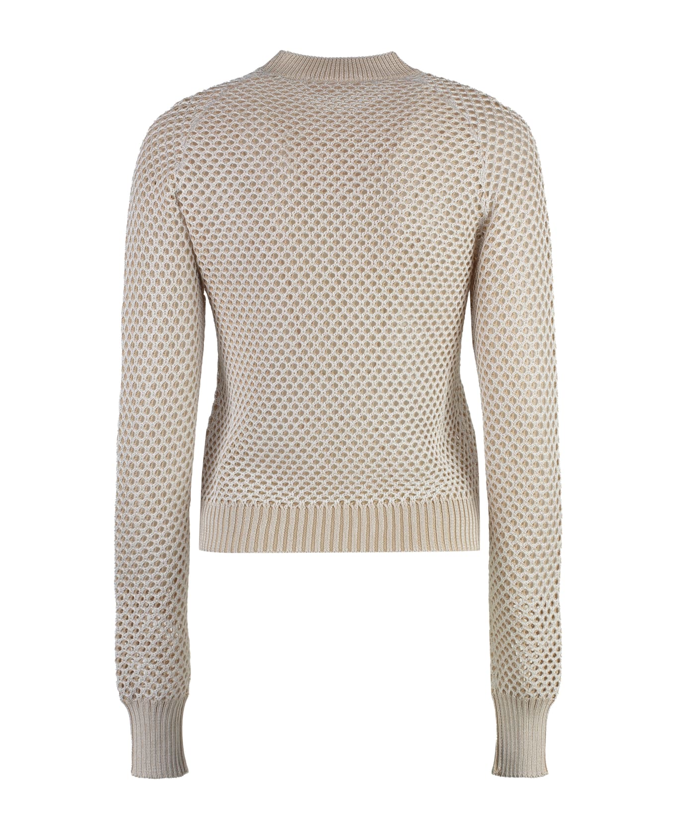 Fabiana Filippi Long Sleeve Crew-neck Sweater - Sand ニットウェア