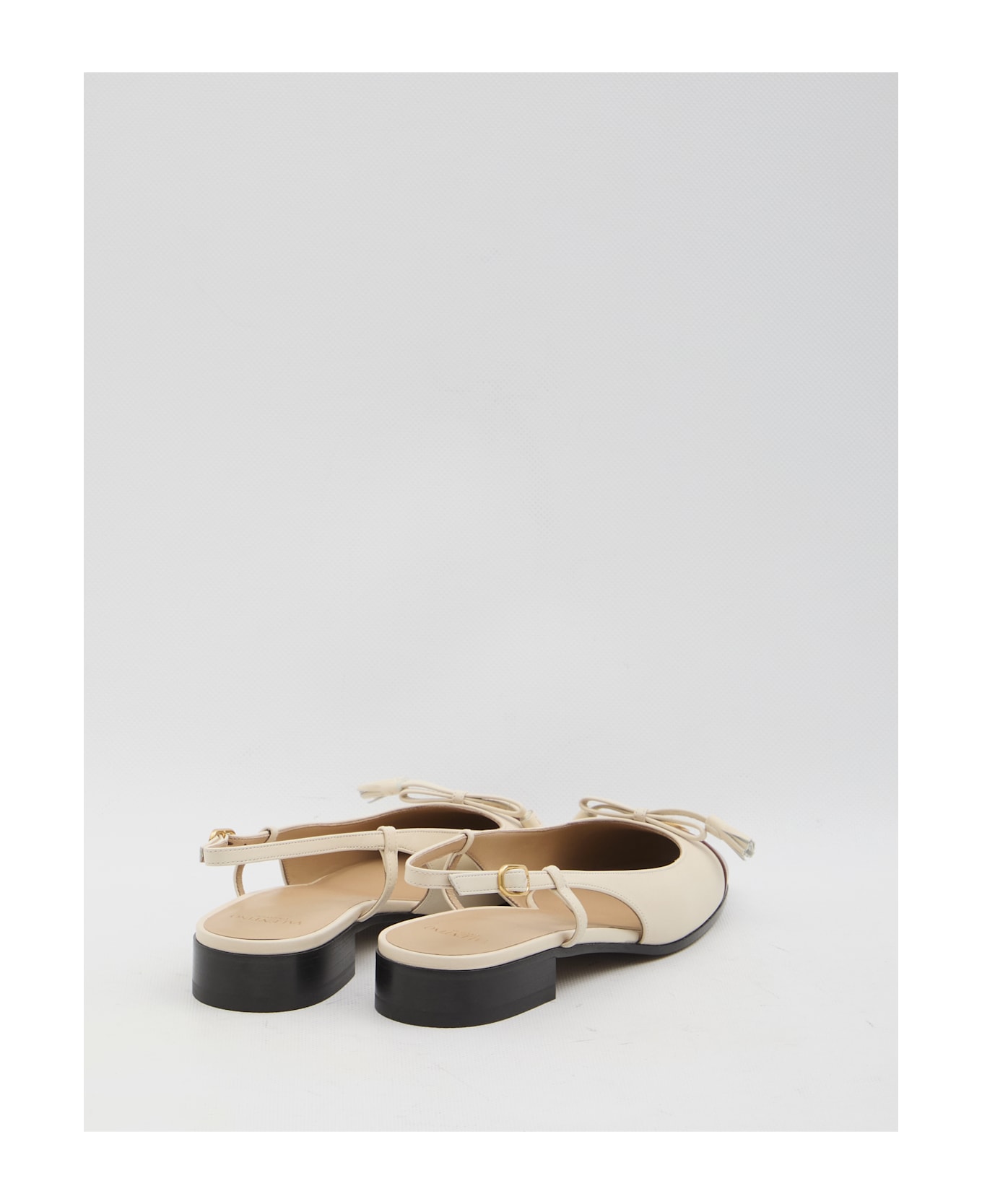 Valentino Garavani Valet Du Roi Slingback Ballet Flats - Beige