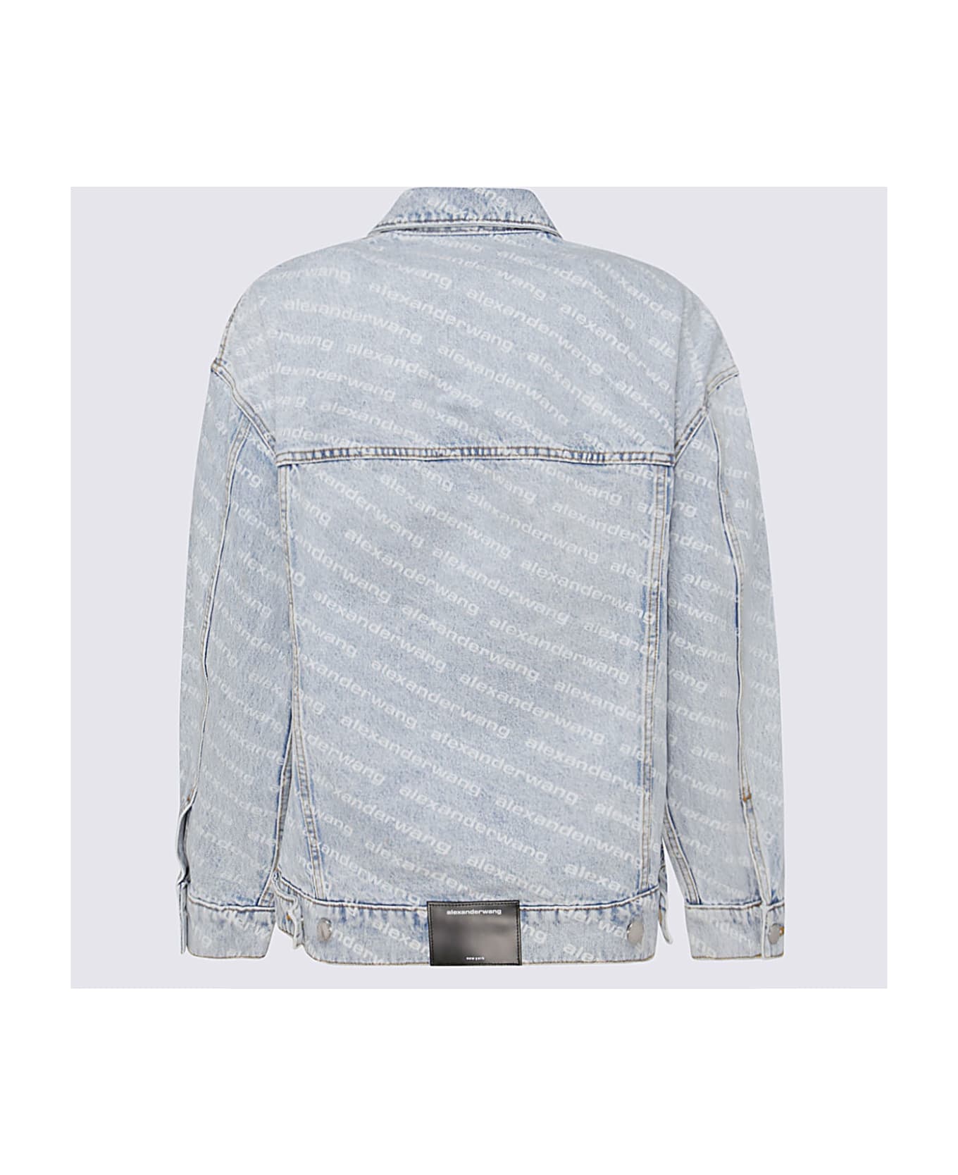 Alexander Wang Light Blue Cotton Casual Jacket - Pebble Bleach