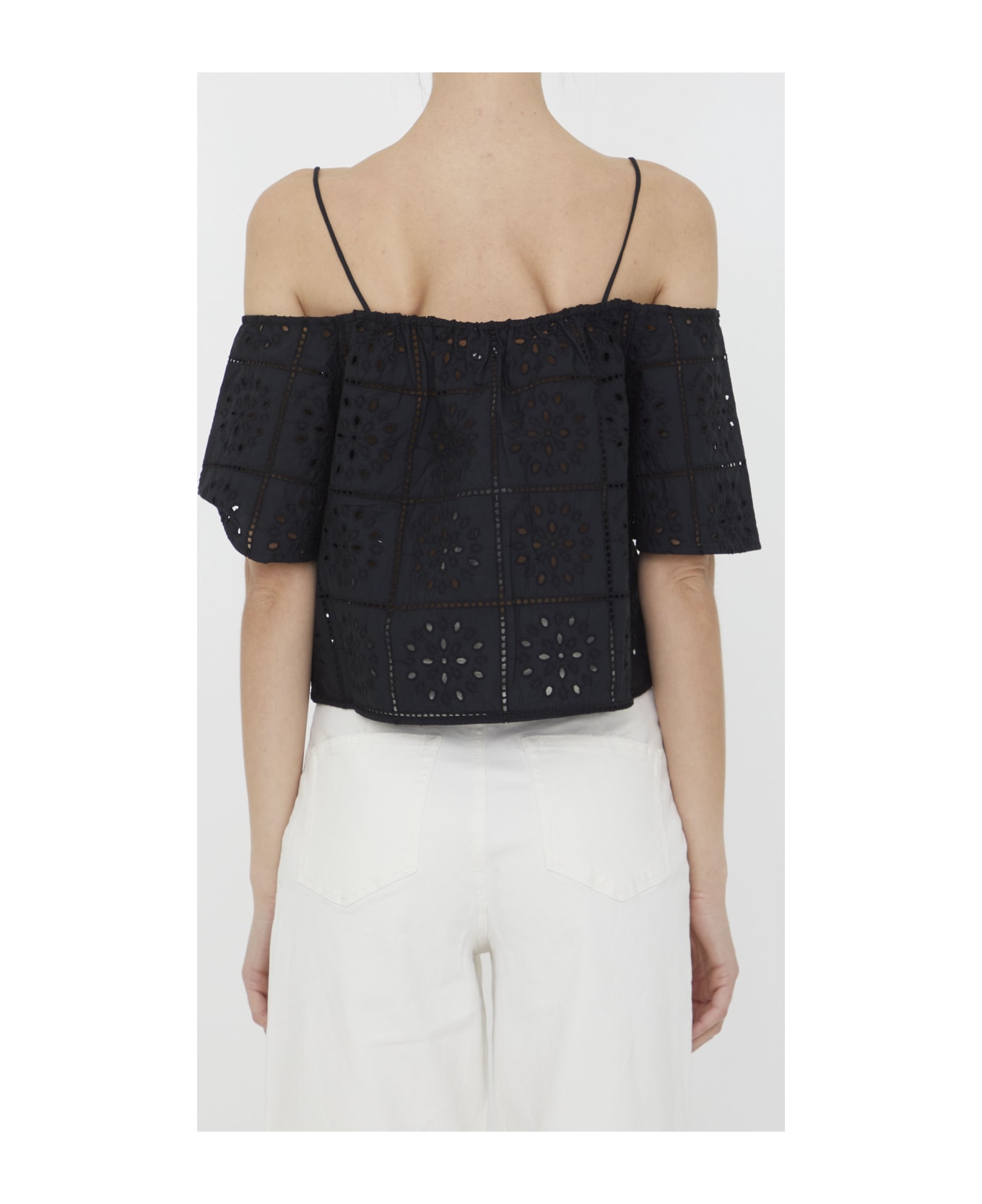 Ganni Broderie Anglaise Top - 099