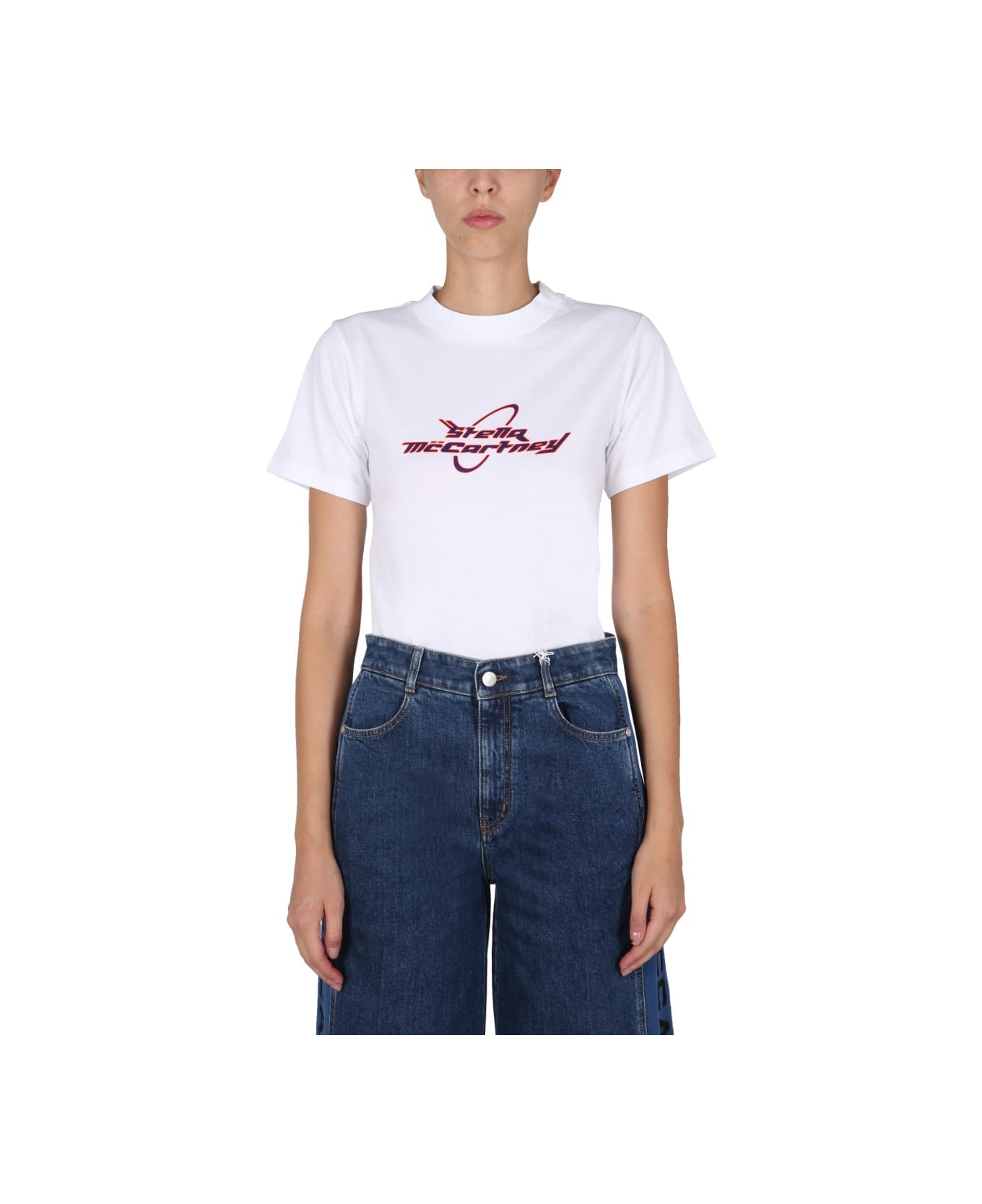 Stella McCartney T-shirt With Logo Print - WHITE