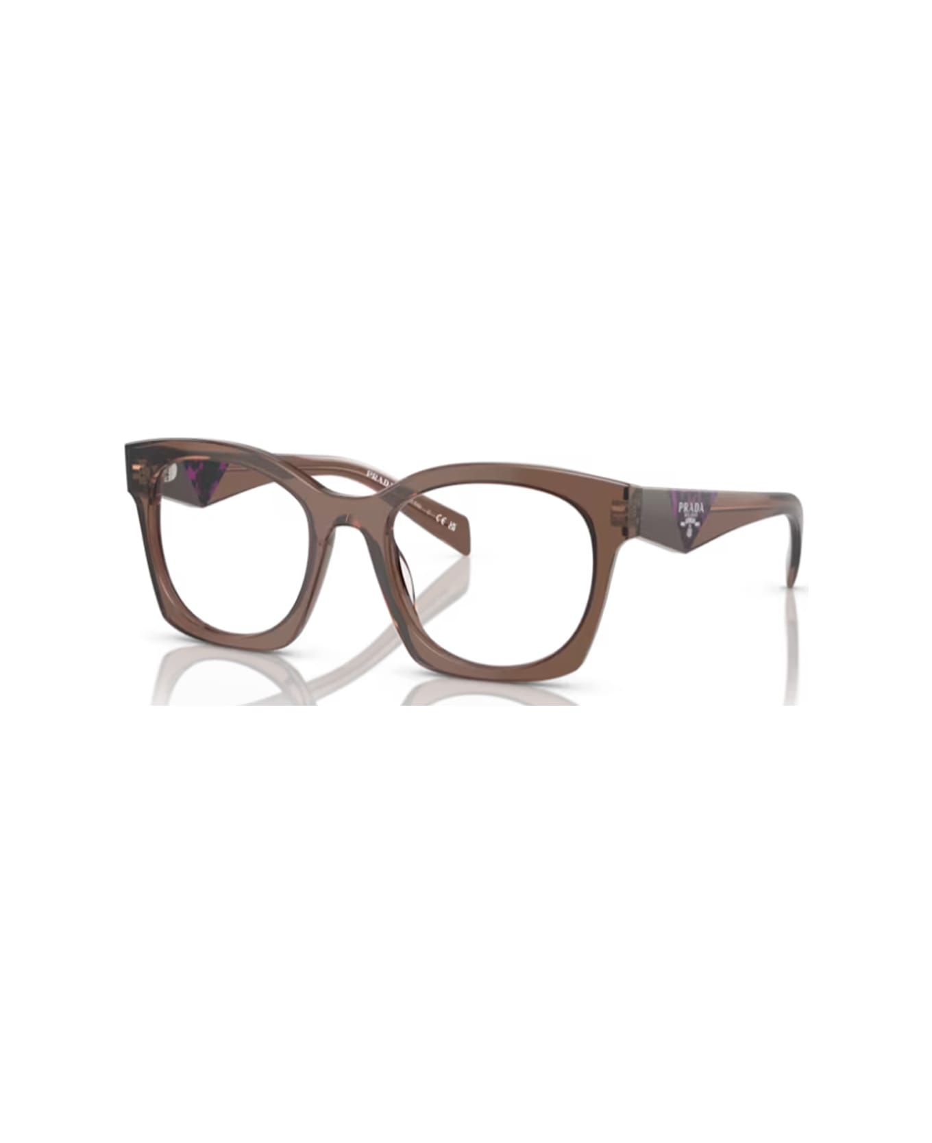 Prada Eyewear Pra05v 17o1o1 Glasses - Marrone