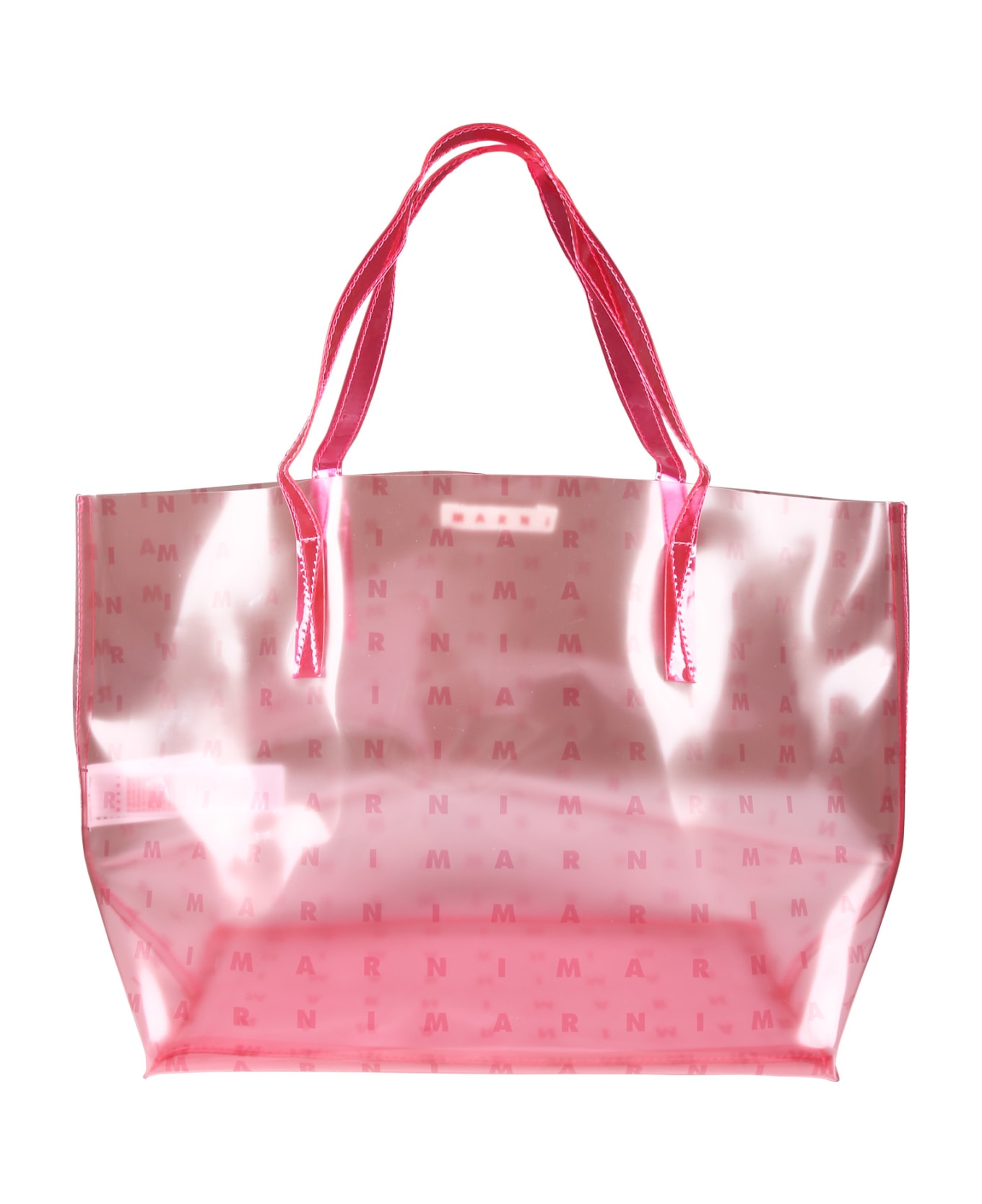 Marni Pink Casual Bag For Girl With Logo - Pink