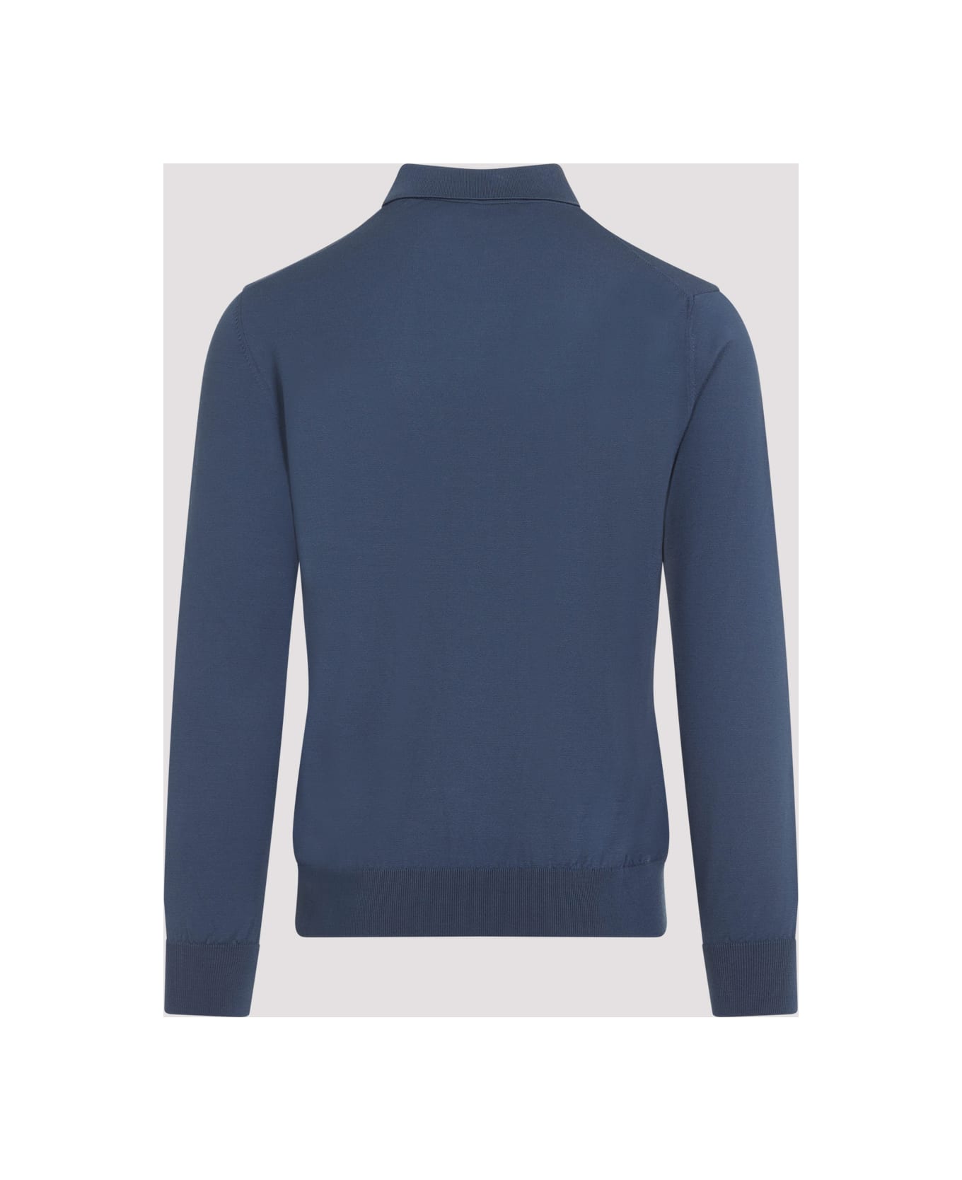Brioni Long Sleeves Zip Polo - Nile