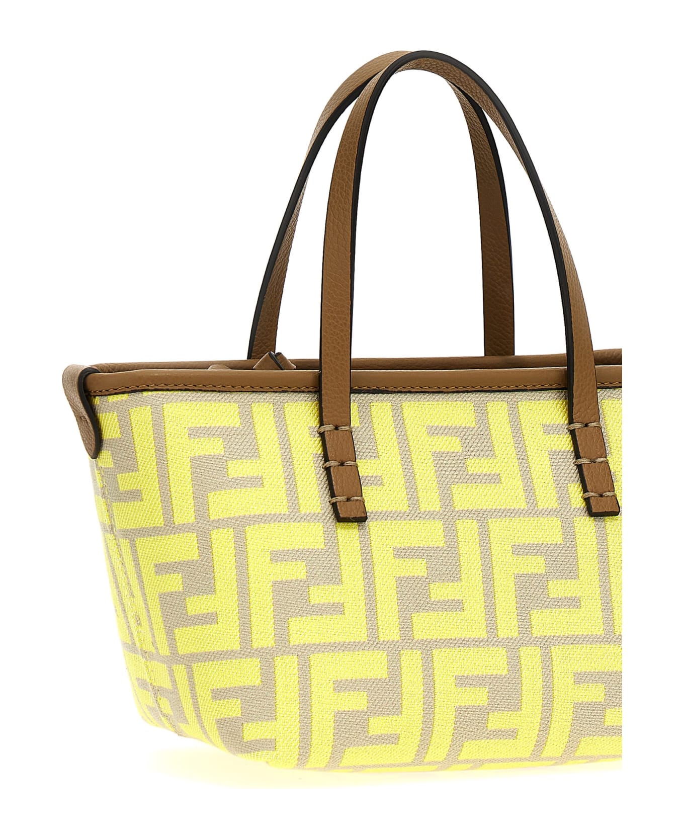 Fendi 'roll Mini' Shopping Bag - BEIGEPOMELOSANDOS