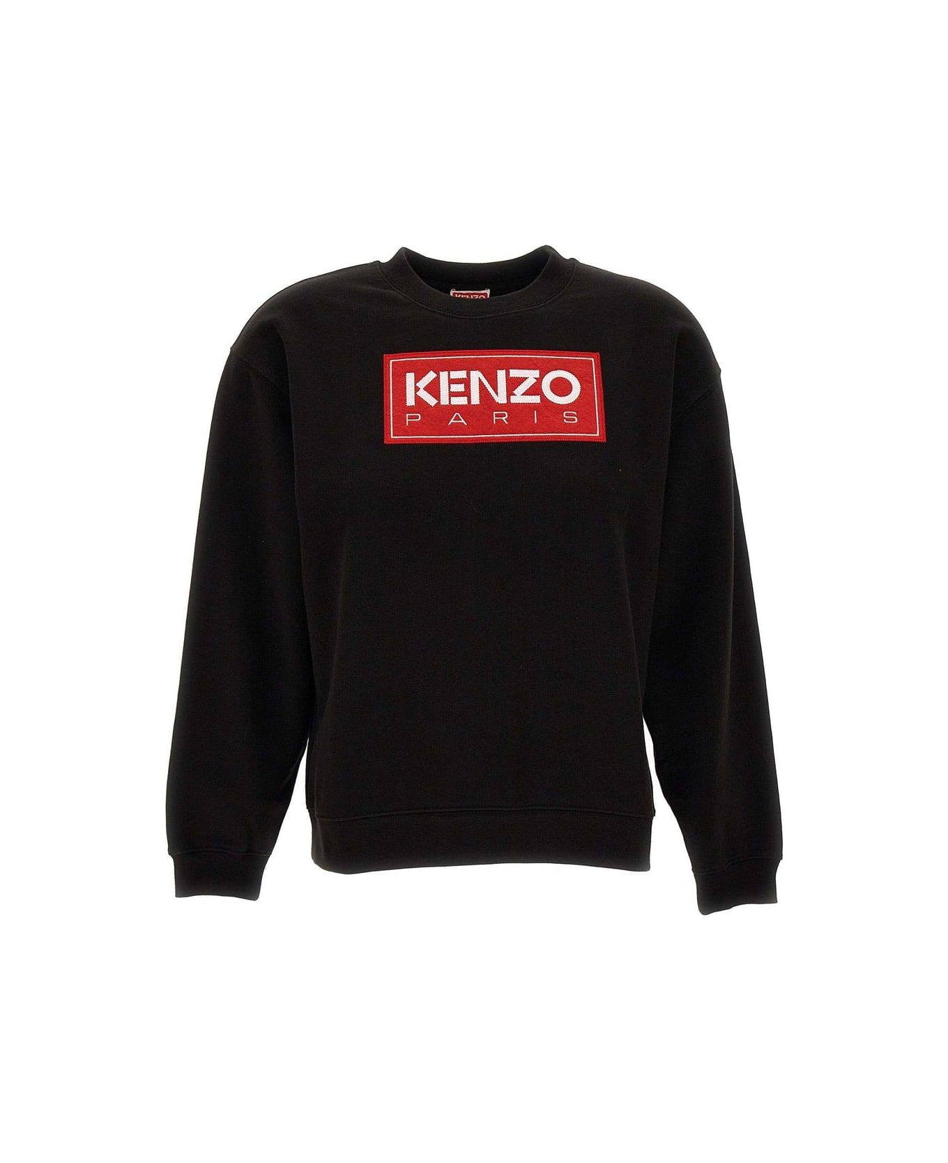 Kenzo Logo Patch Drop-shoulder Sweatshirt - Black