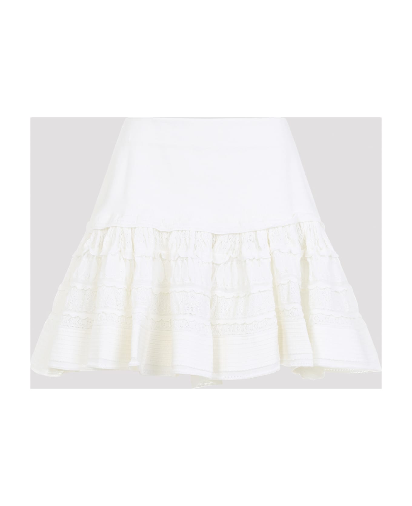 Alaia Alaïa Ruffle Mini Skirt - Blanc スカート