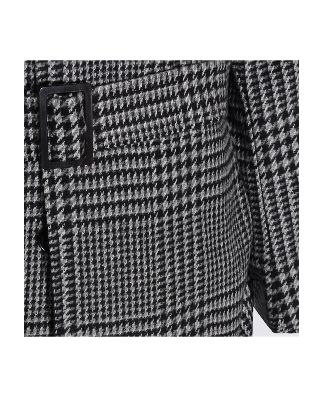 Zegna Grey And Black Wool Coat - Grey/Black
