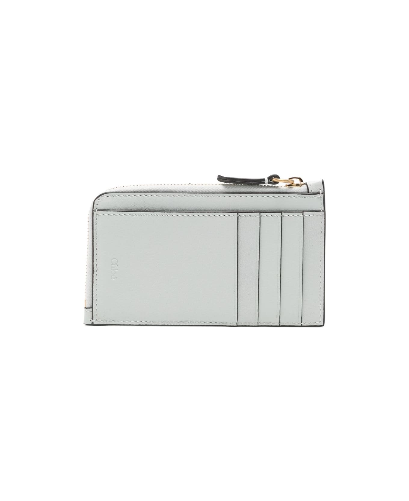 Chloé Paddington Leather Card Case - Clear Blue