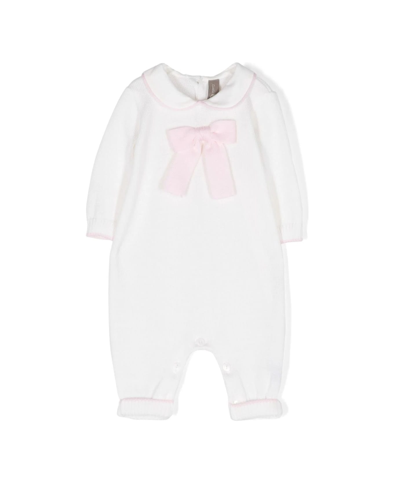 Little Bear Onesie With Bow - White