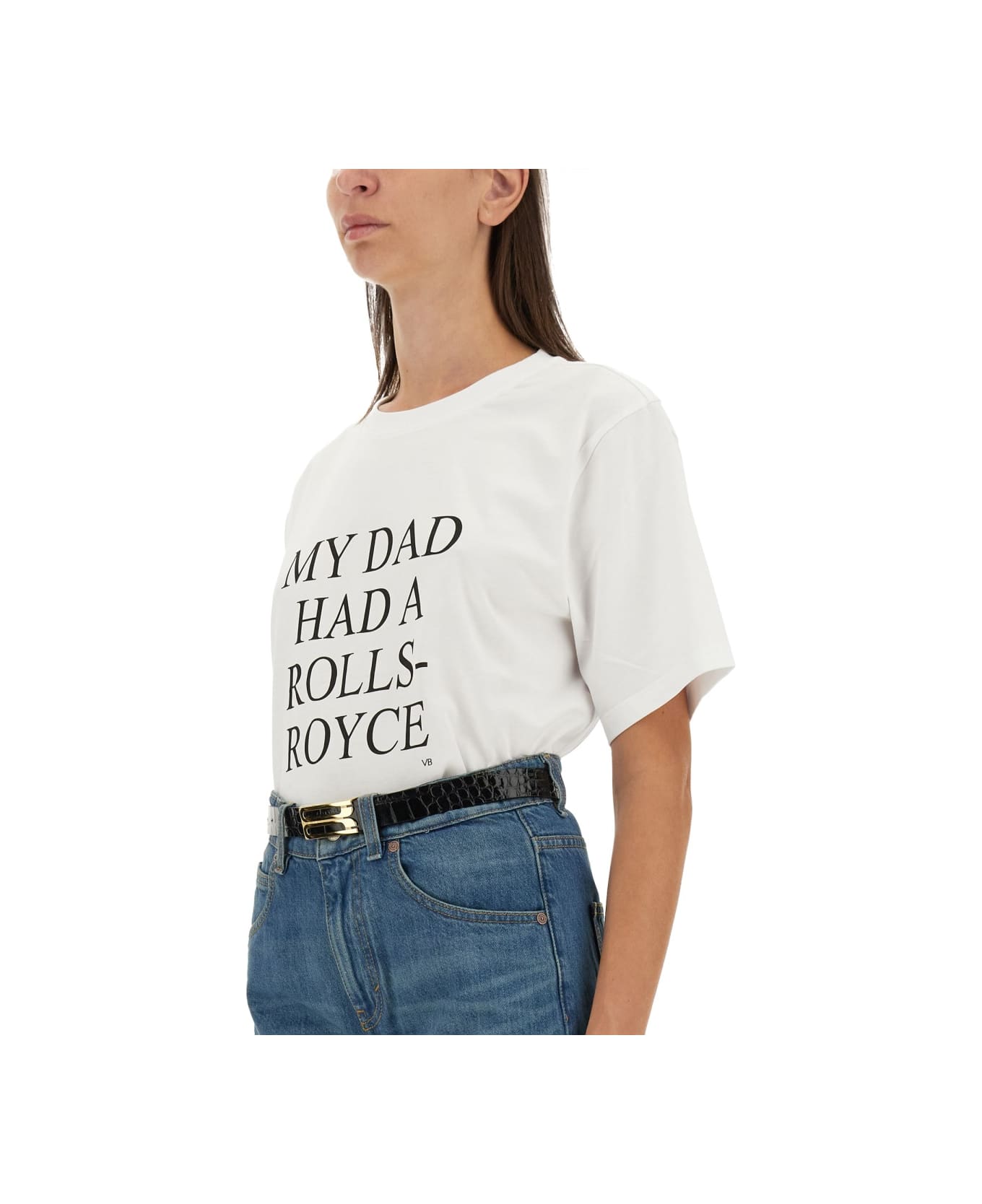 Victoria Beckham T-shirt With Print - WHITE