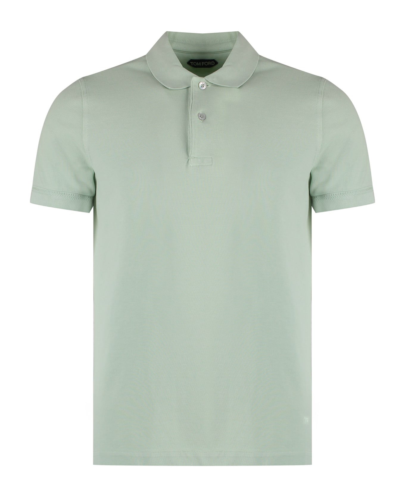 Tom Ford Short Sleeve Cotton Polo Shirt - green
