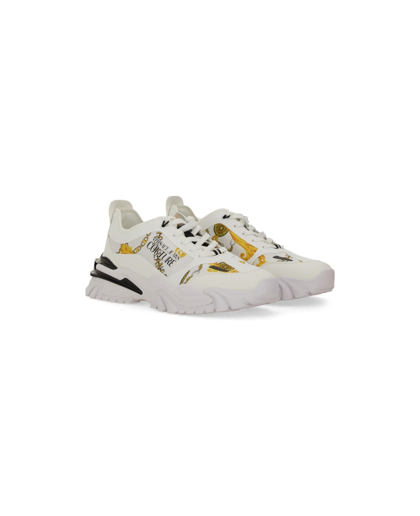 Versace Jeans Couture Sneaker With Logo - WHITE