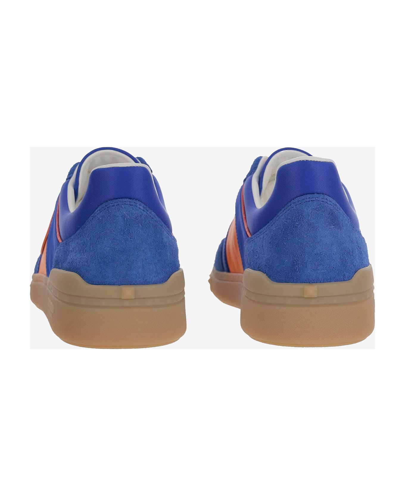 Valentino Garavani Multicolor Split Leather And Leather Upvillage Sneakers - Blu