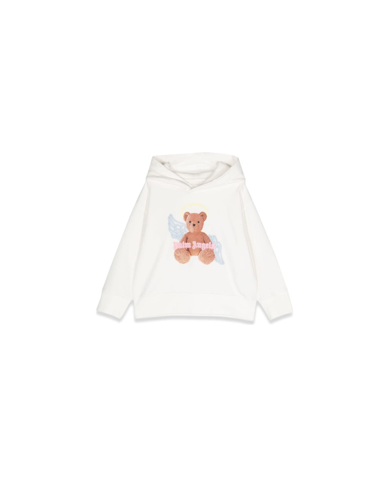 Palm Angels Pa Bear Angel Reg.hoodie - WHITE ニットウェア＆スウェットシャツ