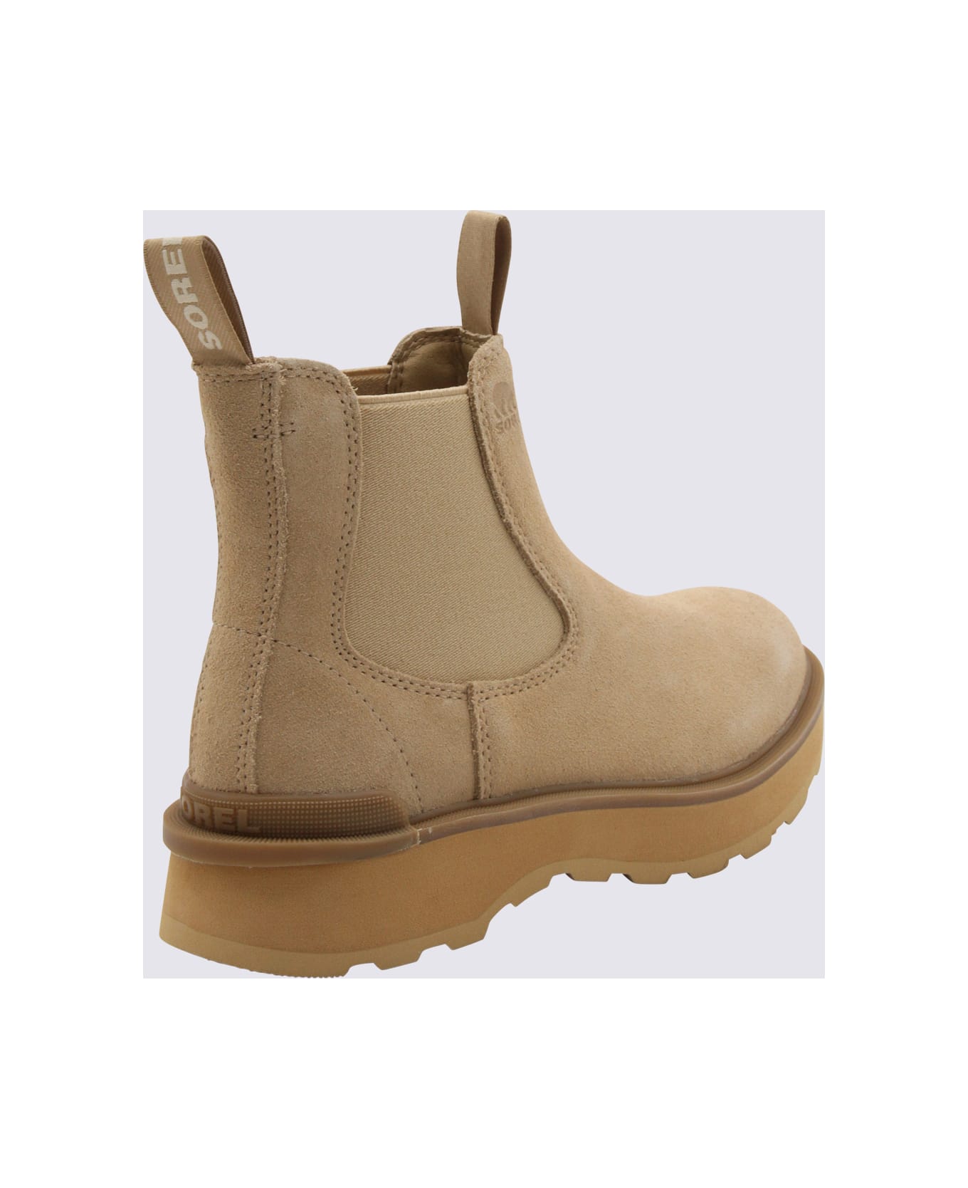 Sorel Beige Leather Chelsea Boots - CANOE/CERAMIC