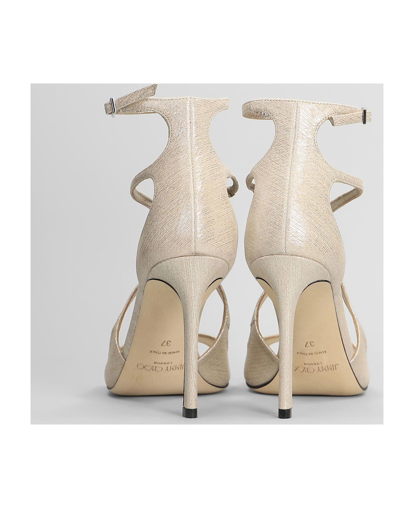 Jimmy Choo Azia 95 Sandals In Gold Leather - gold