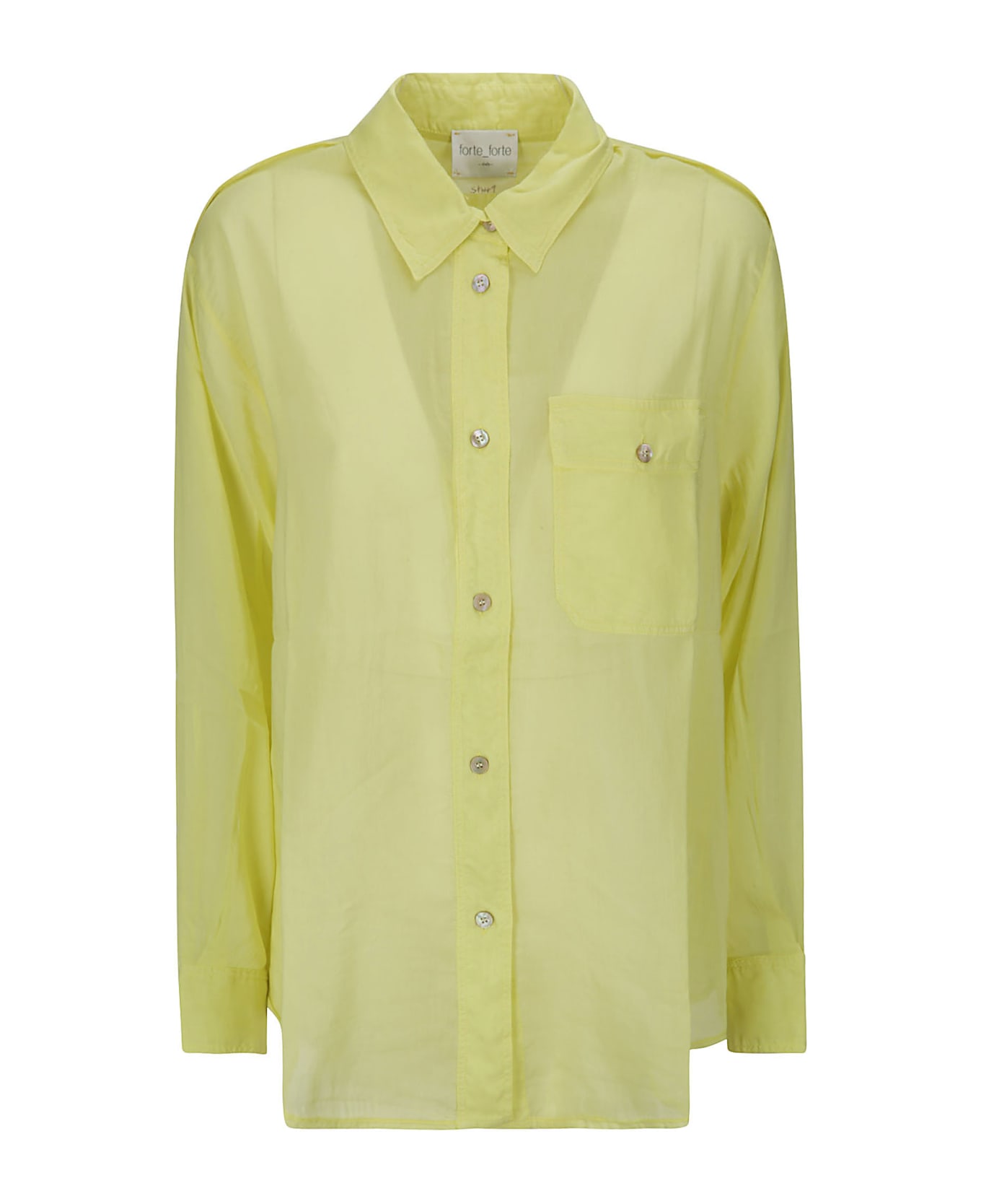 Forte_Forte Cotton Silk Voile Oversized Shirt - DAFFODIL