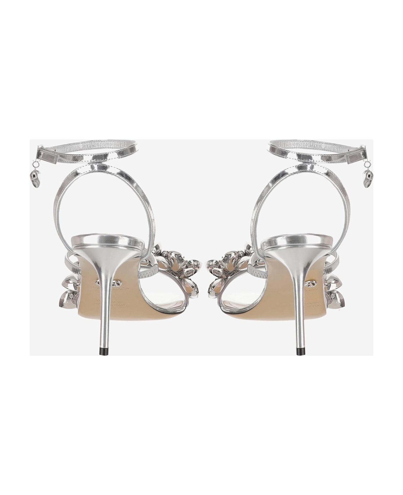 Mach 
Mach Sandal With Heel And Metallic Decoration - Silver