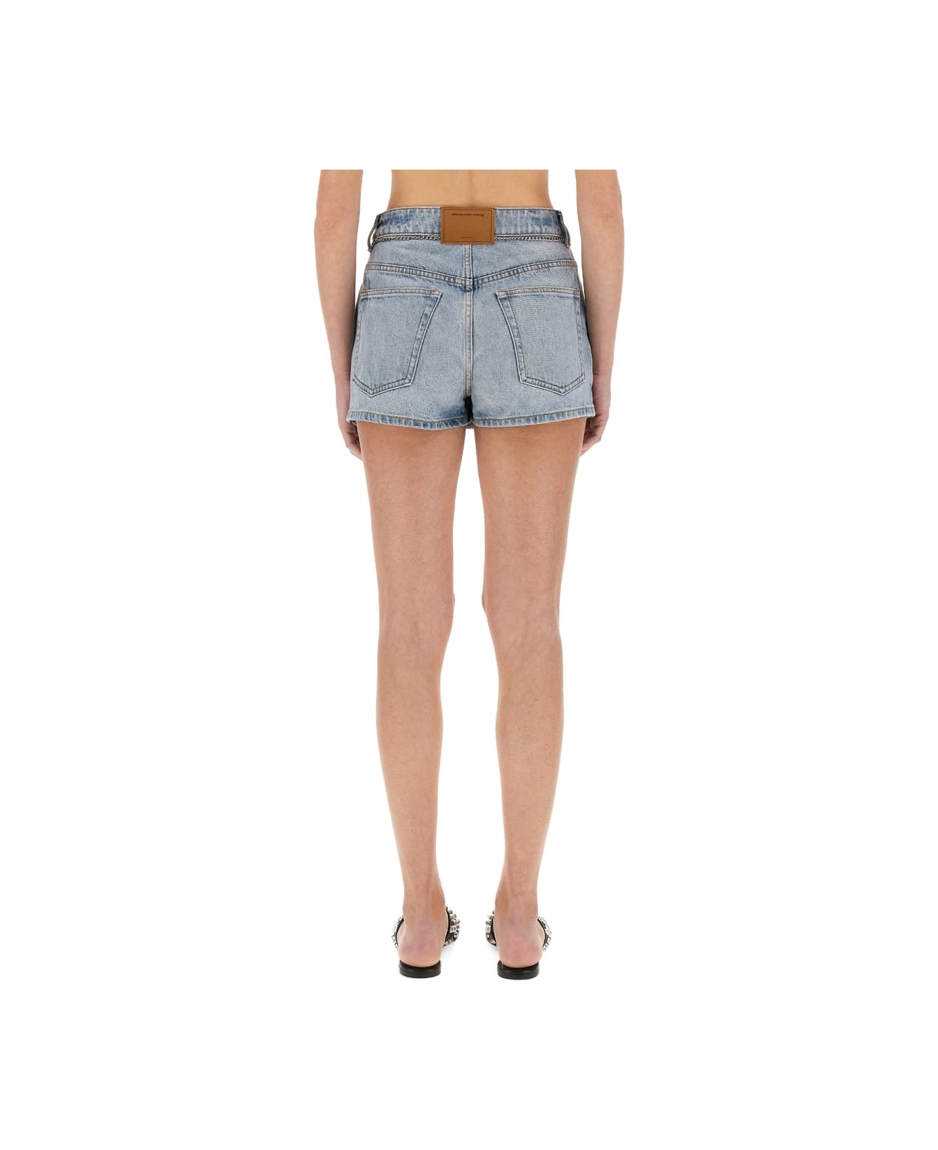 Alexander Wang Regenerated Denim Shorts - DENIM