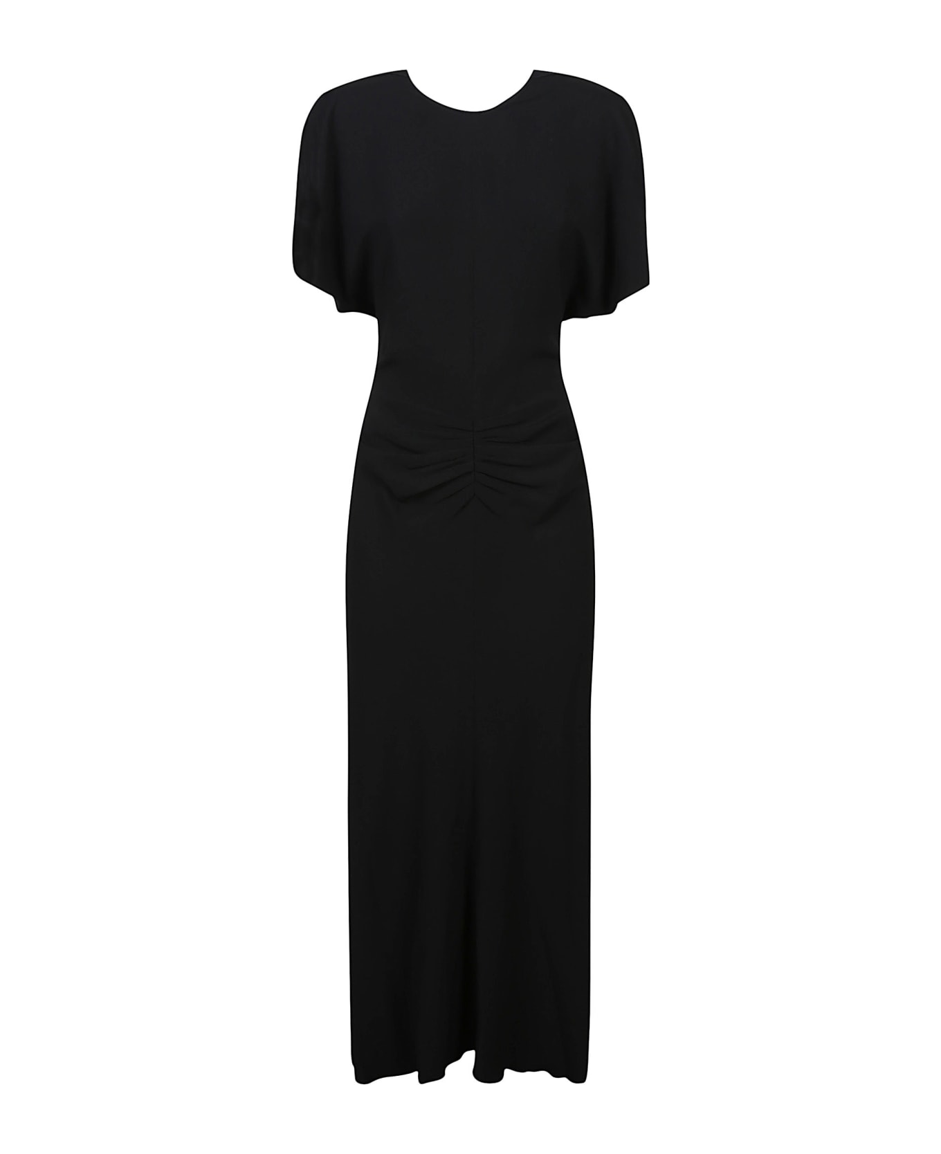 Victoria Beckham Gathered Waist Midi Dress - Black ワンピース＆ドレス