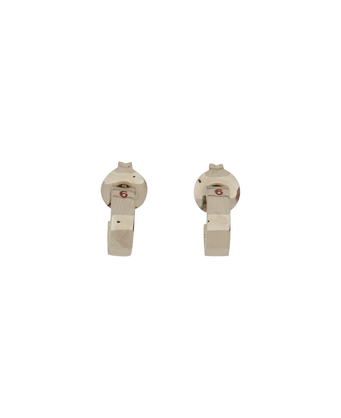 MM6 Maison Margiela Logo Earrings - SILVER