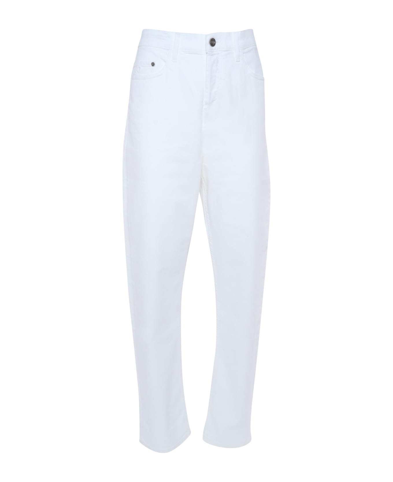 Jacob Cohen White 5 Pocket Jeans - WHITE ボトムス