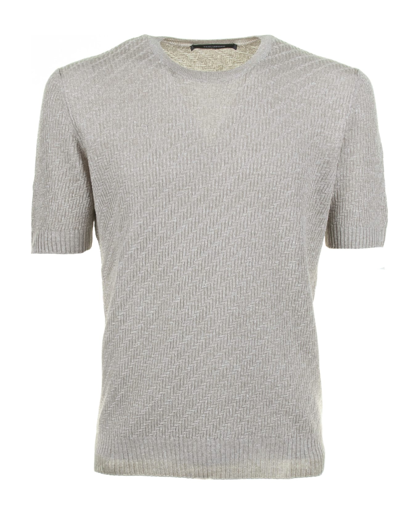 Tagliatore Beige Knitted T-shirt - BEIGE