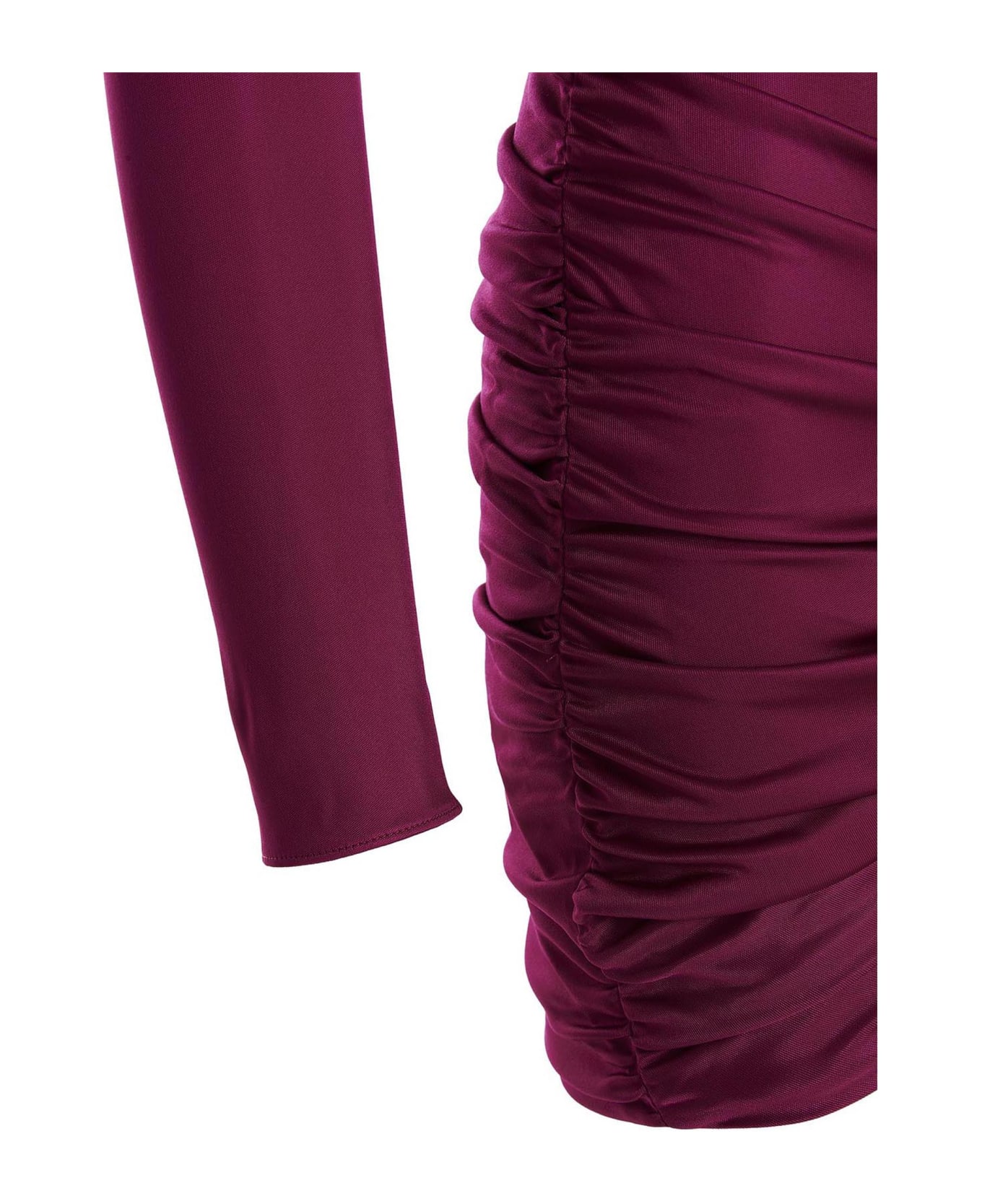 Saint Laurent Draped Dress - Fuchsia